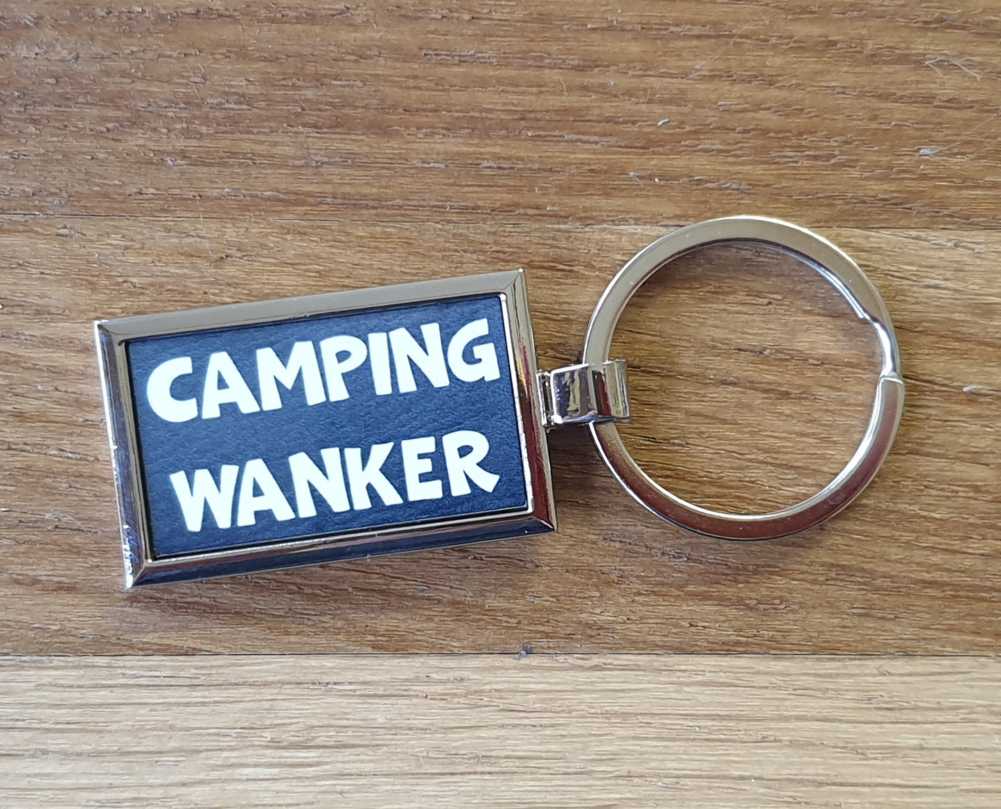 Camping Keyring Gift - Camping Wanker - Nice Fun Cute Cheeky Metal Key Chain Novelty Present