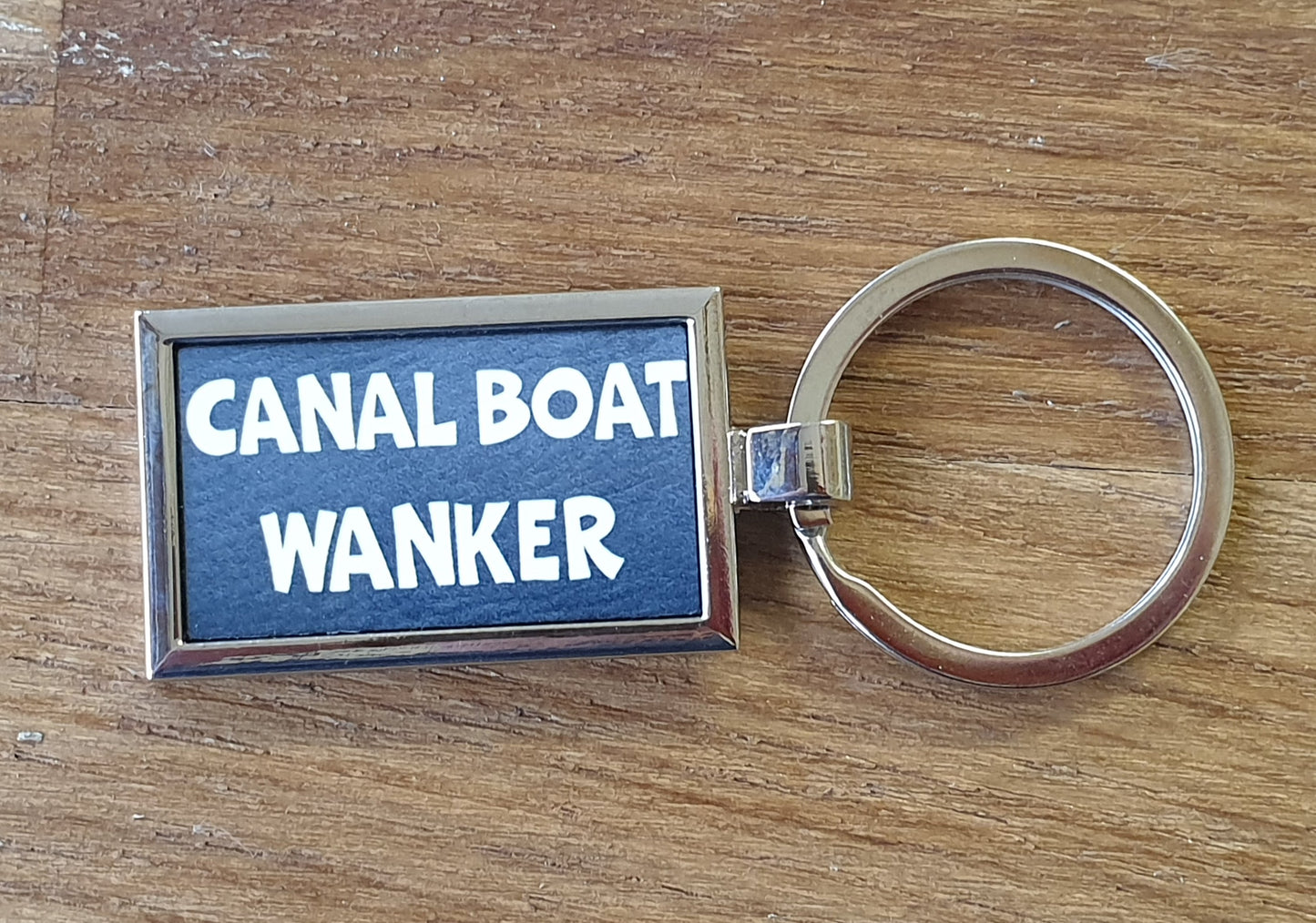 Boating Keyring Gift - Canal Boat Wanker - Nice Fun Cute Cheeky Metal Key Chain Novelty Present