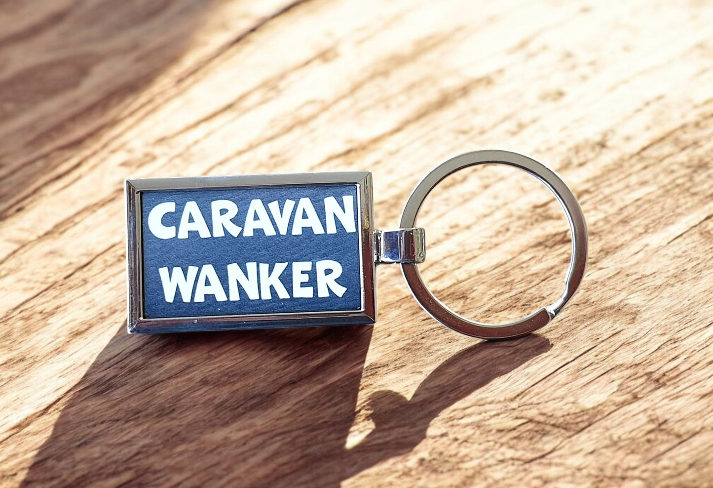 Caravan Keyring Gift - Caravan Wanker - Nice Fun Cute Cheeky Metal Key Chain Novelty Present