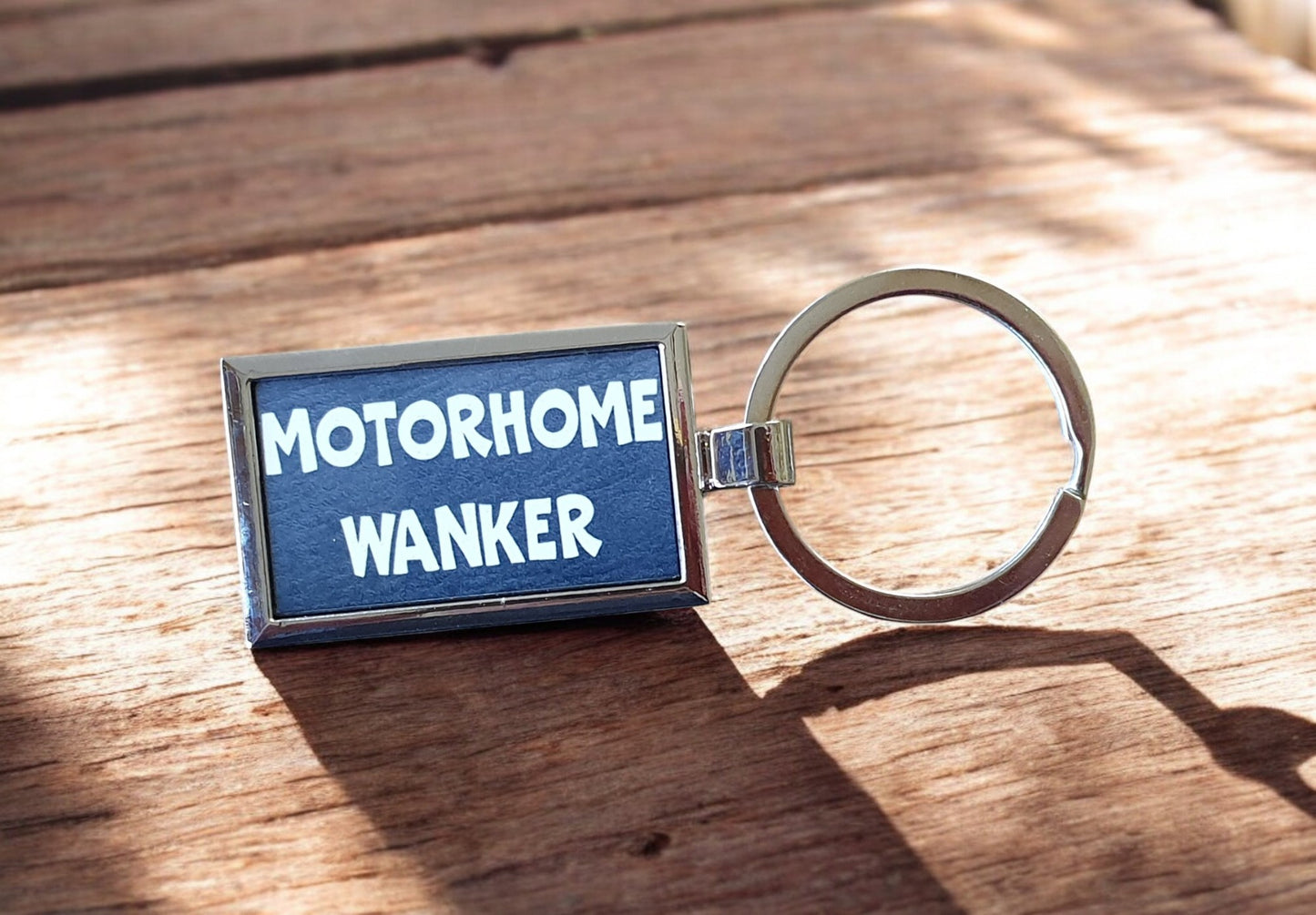 Motorhome Keyring Gift - Motorhome Wanker - Nice Fun Cute Cheeky Metal Key Chain Novelty Present