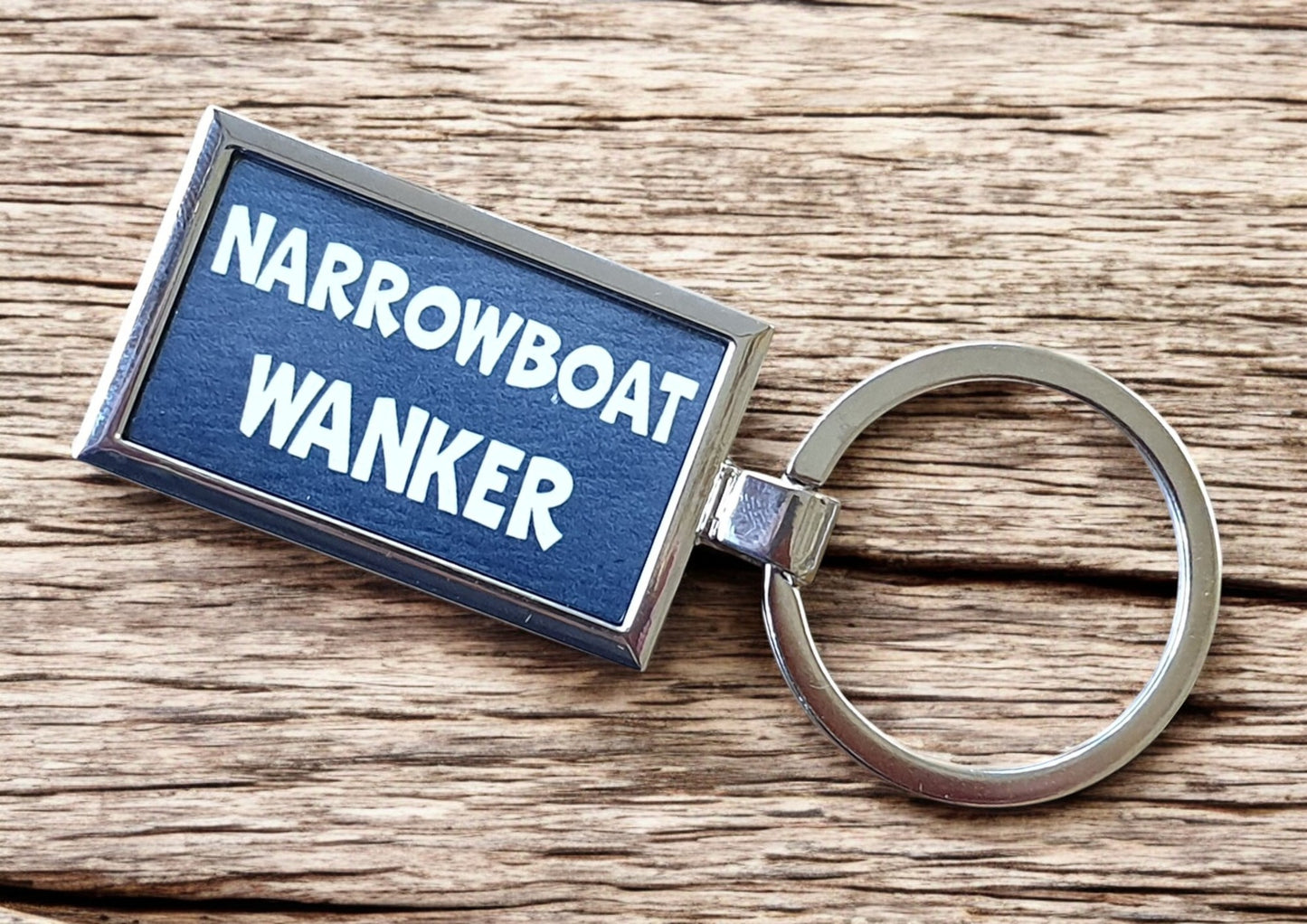 Boating Keyring Gift - Narrowboat Wanker - Nice Fun Cute Cheeky Metal Key Chain Novelty Present