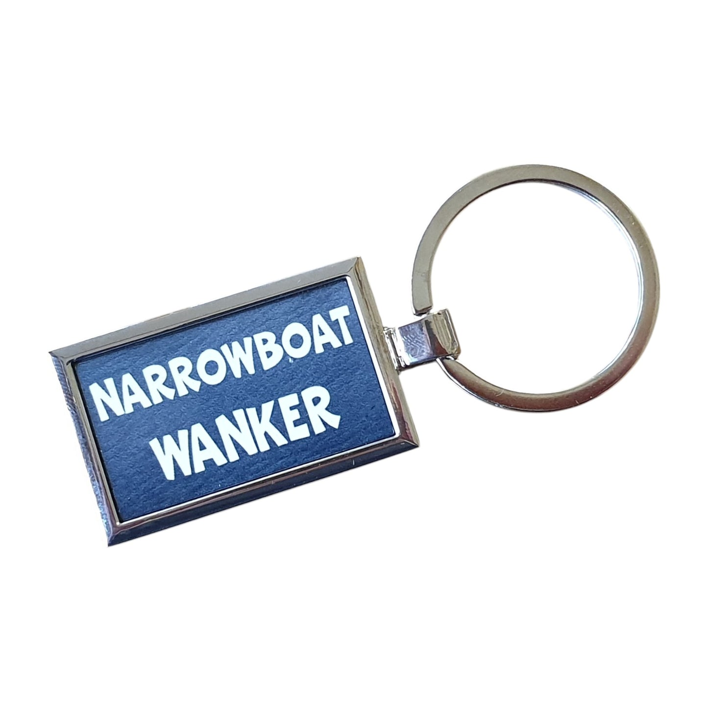 Boating Keyring Gift - Narrowboat Wanker - Nice Fun Cute Cheeky Metal Key Chain Novelty Present