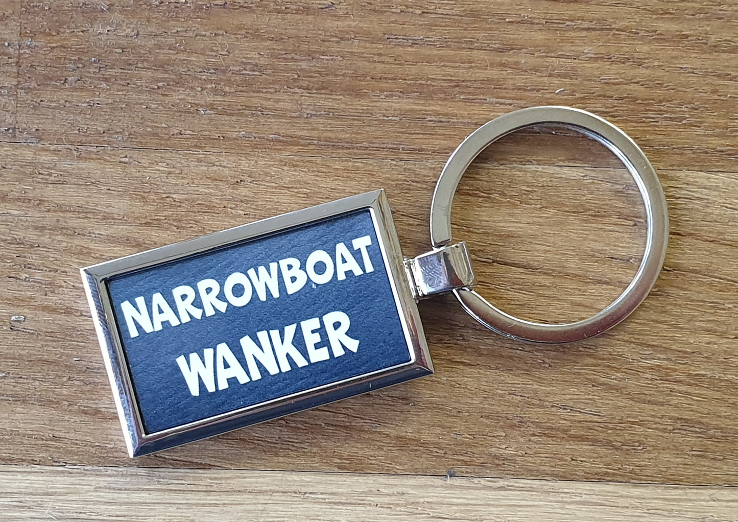Boating Keyring Gift - Narrowboat Wanker - Nice Fun Cute Cheeky Metal Key Chain Novelty Present