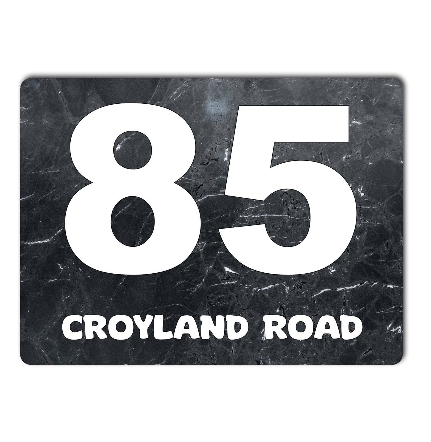 Personalised Address Metal Sign Gift - Any Number and Street Name - Cute Fun Novelty Aluminium Present