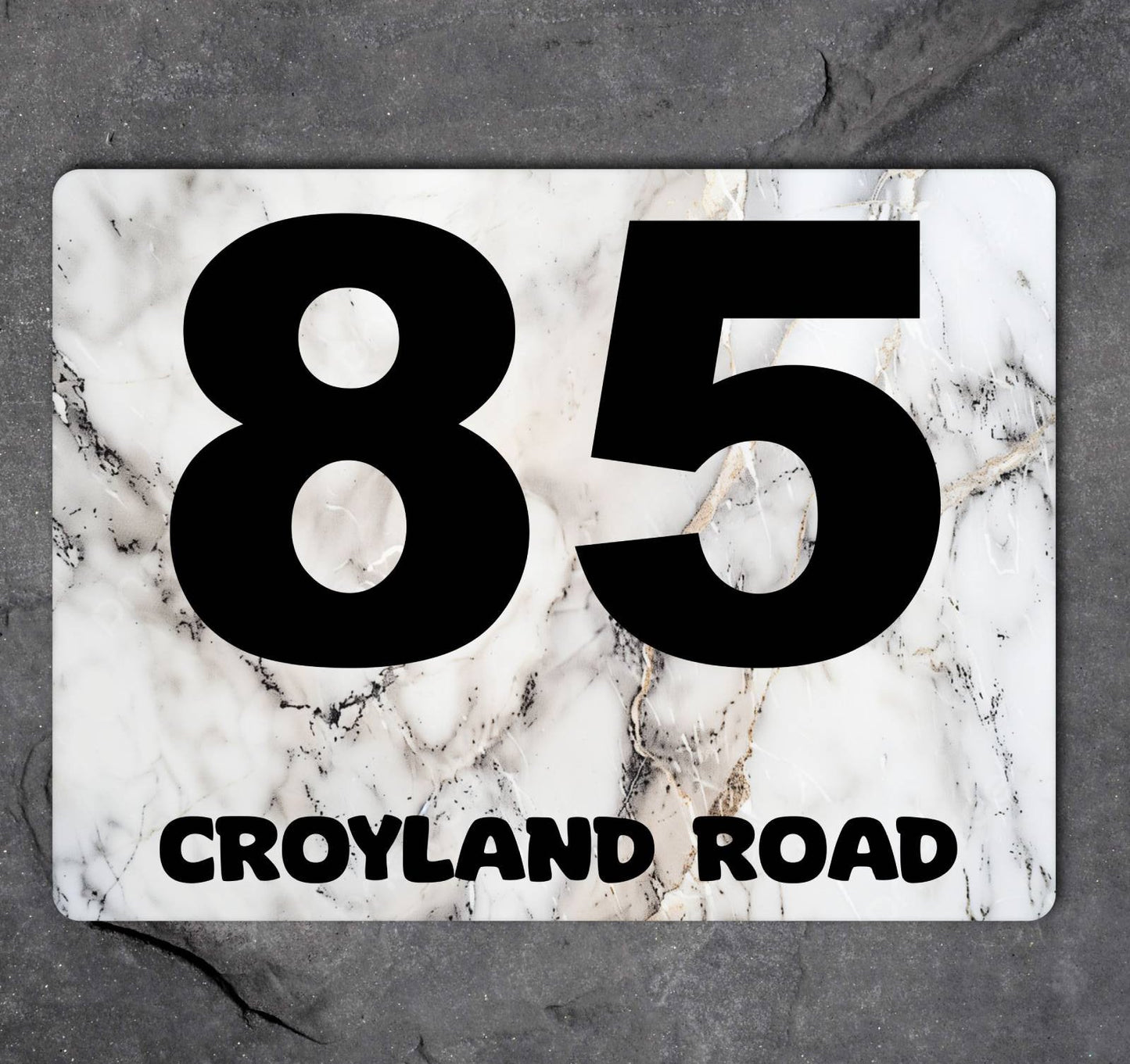 Personalised Address Metal Sign Gift - Any Number and Street Name - Cute Fun Novelty Aluminium Present