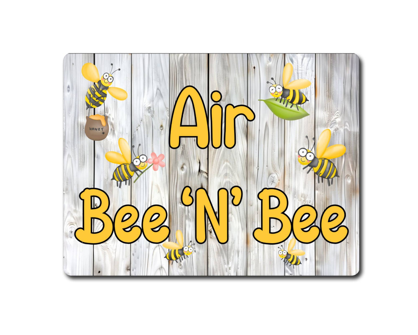 Bee Hive Metal Sign Gift - Air Bee n Bee - Cute Fun Novelty Family Insect Aluminium Animal Present