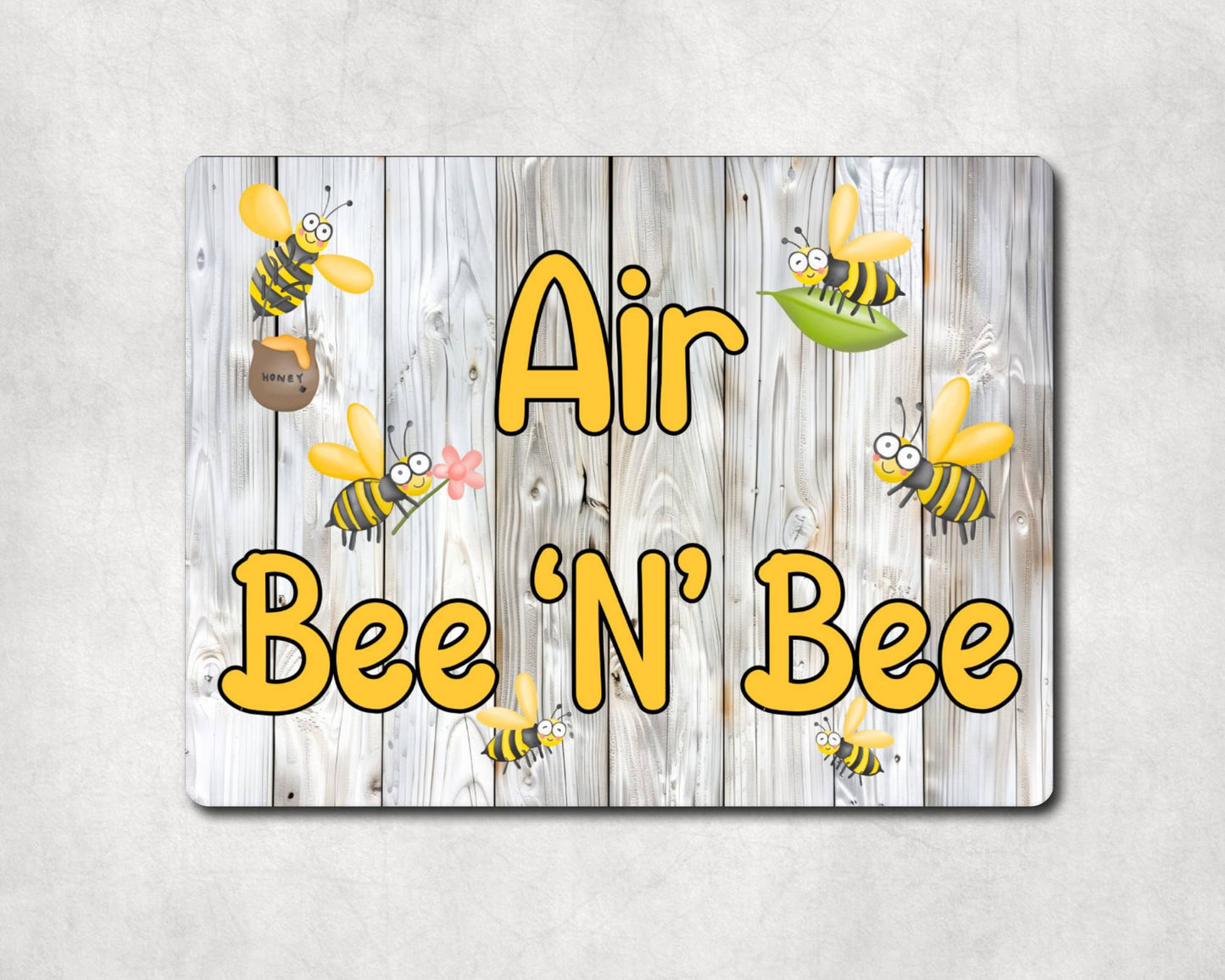 Bee Hive Metal Sign Gift - Air Bee n Bee - Cute Fun Novelty Family Insect Aluminium Animal Present