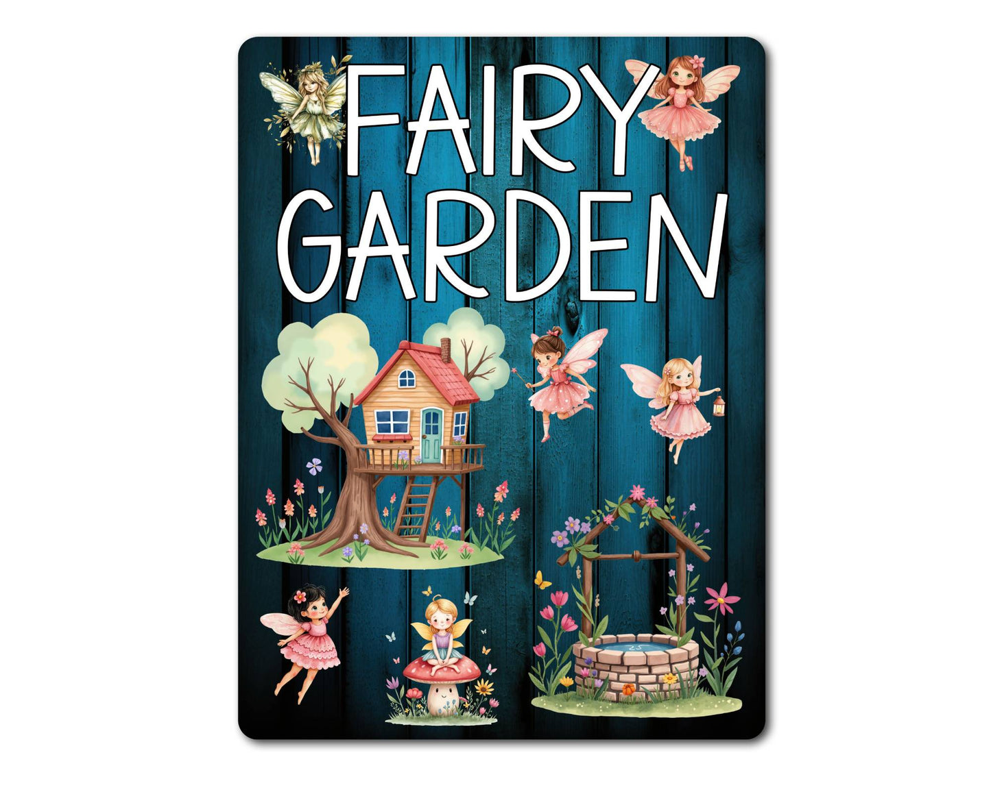 Fairies Metal Sign Gift - Fairy Garden - Cute Fun Novelty Family Aluminium Fae Present