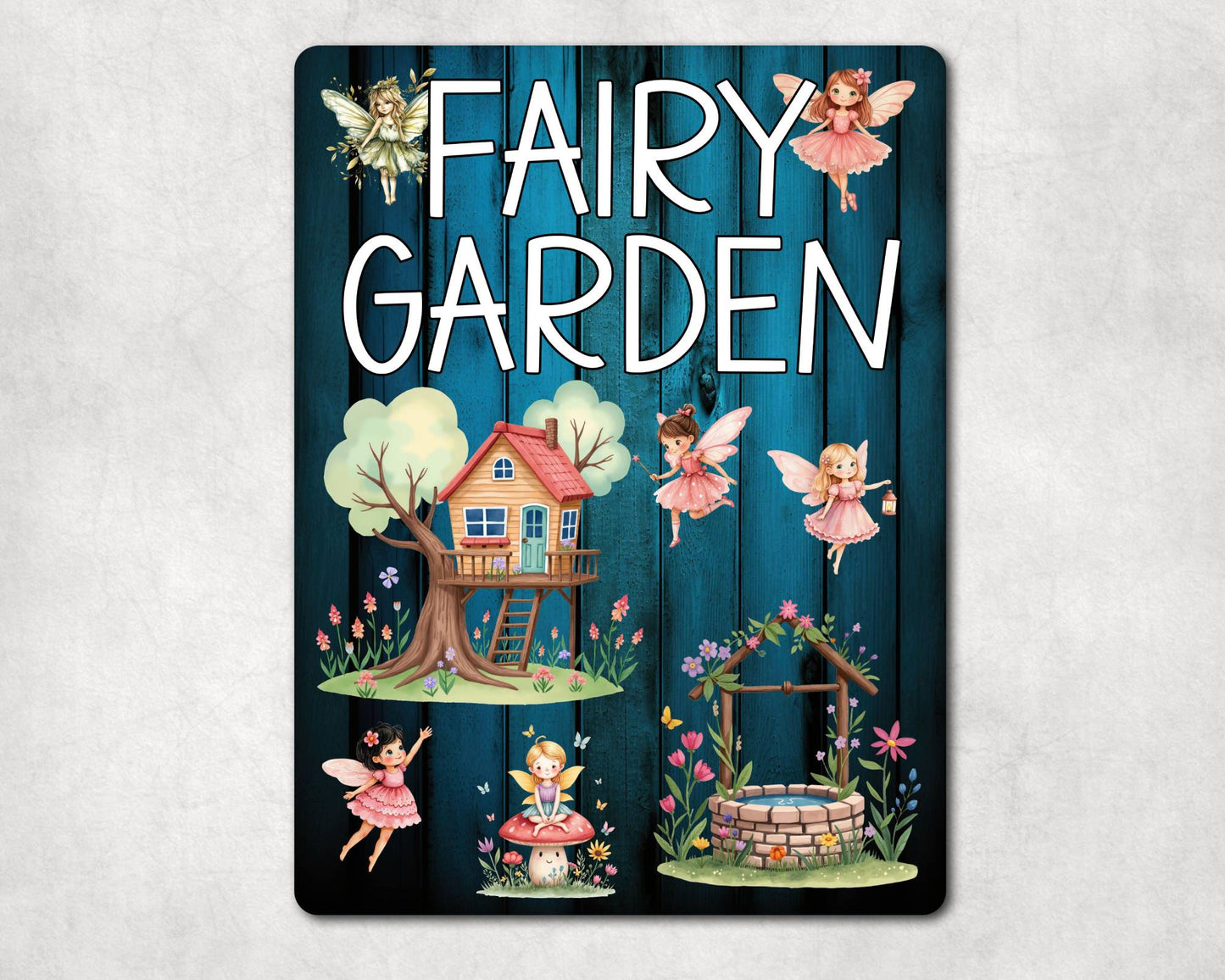 Fairies Metal Sign Gift - Fairy Garden - Cute Fun Novelty Family Aluminium Fae Present