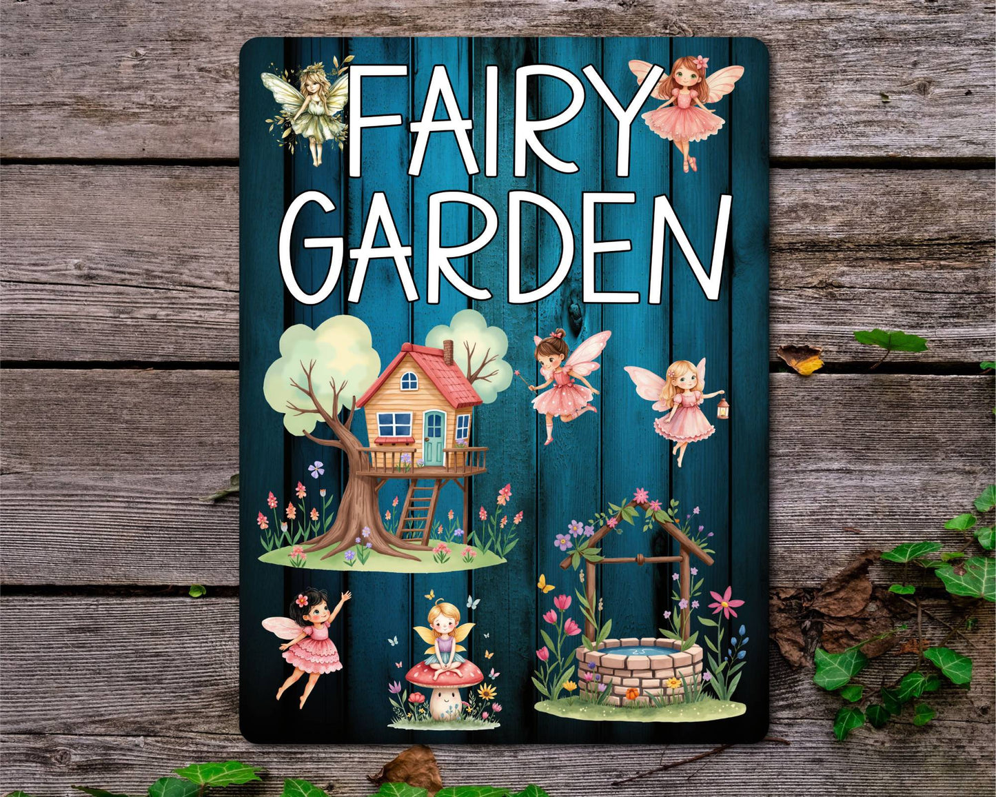 Fairies Metal Sign Gift - Fairy Garden - Cute Fun Novelty Family Aluminium Fae Present