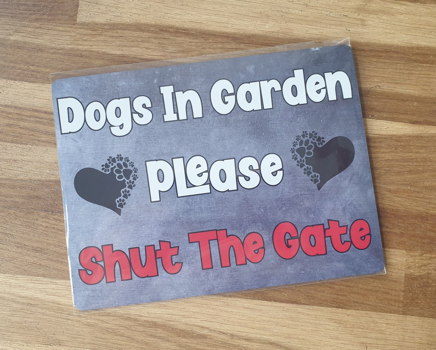 Dog Garden Metal Sign Gift - Dogs In Garden Please Shut The Gate - Cute Fun Novelty Family Aluminium Present