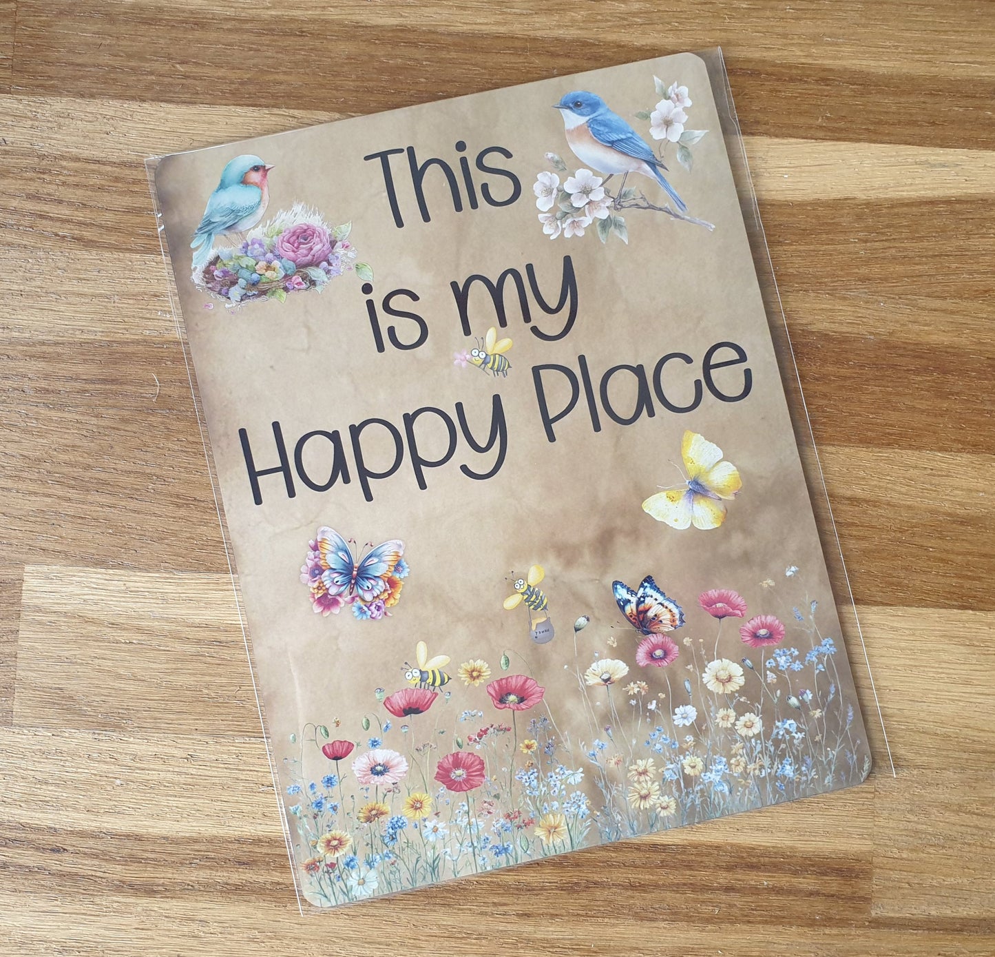 Gardening Metal Sign Gift - This Is My Happy Place - Cute Fun Novelty Family Aluminium Present