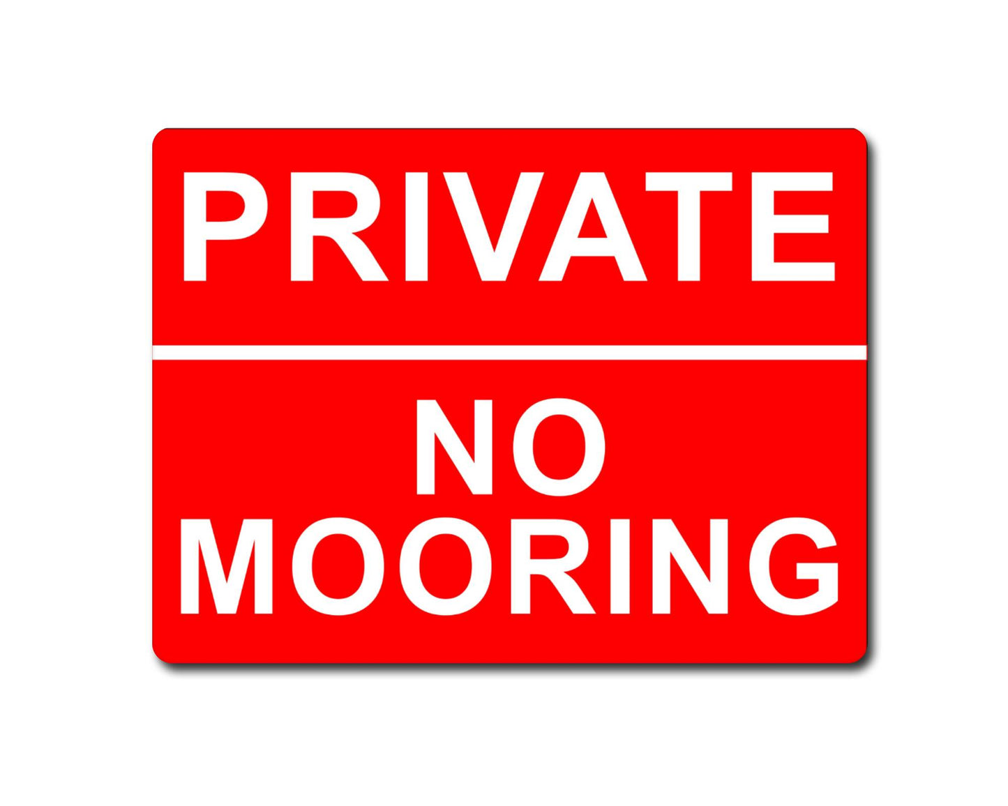 Boating Metal Sign Gift - Private - No Mooring - Cute Fun Novelty Family Jetty Pier Holiday Aluminium Present