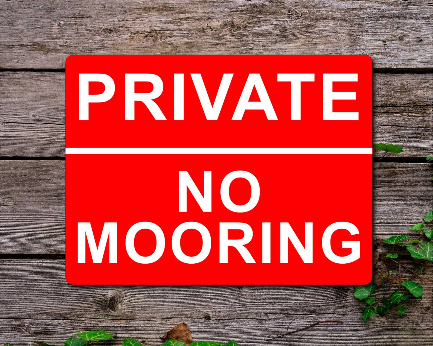 Boating Metal Sign Gift - Private - No Mooring - Cute Fun Novelty Family Jetty Pier Holiday Aluminium Present