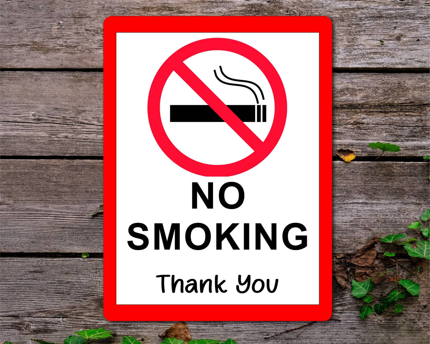 Health And Safety Metal Sign Gift - No Smoking Thank You - Cute Fun Novelty Family Gardening Aluminium Present