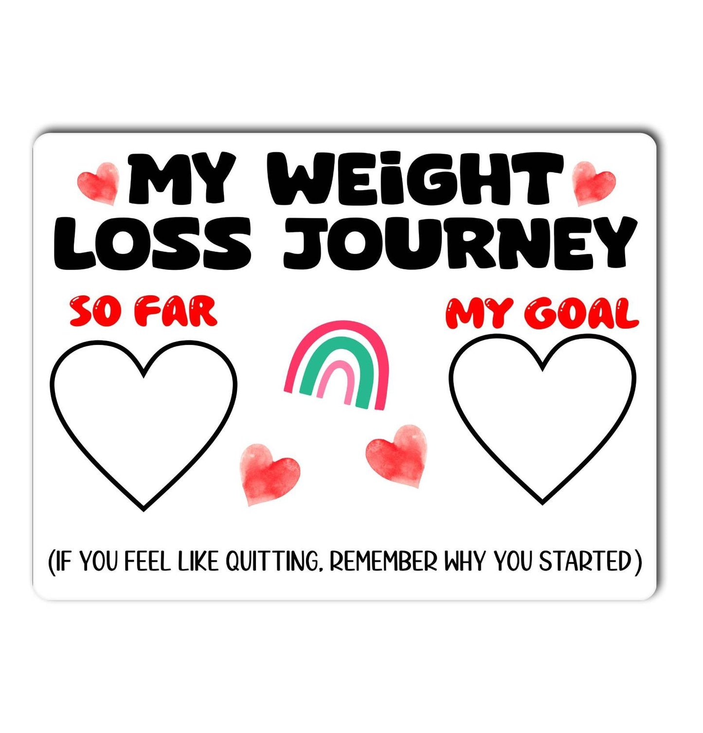 Diet Metal Sign Gift - My Weight Loss Journey - Cute Fun Novelty Family Aluminium Present