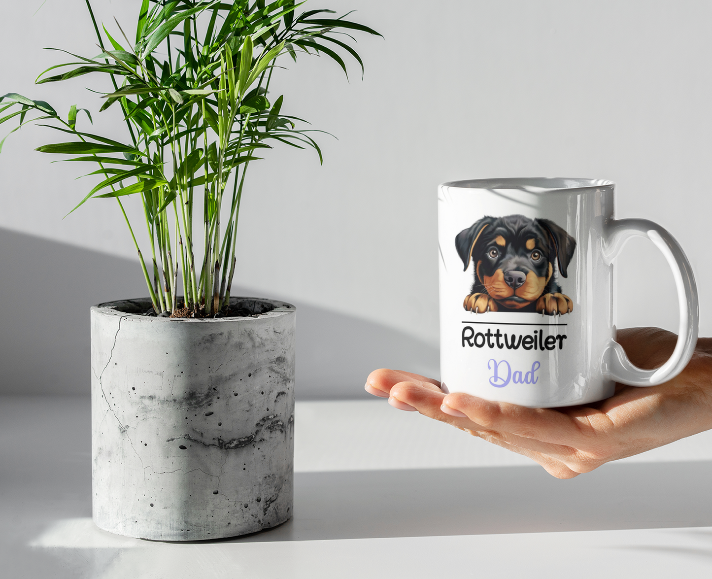 Rottweiler Dad Mug Gift Nice Funny Cute Novelty Pet Dog Owner Cup Birthday Christmas Mother's Day Present