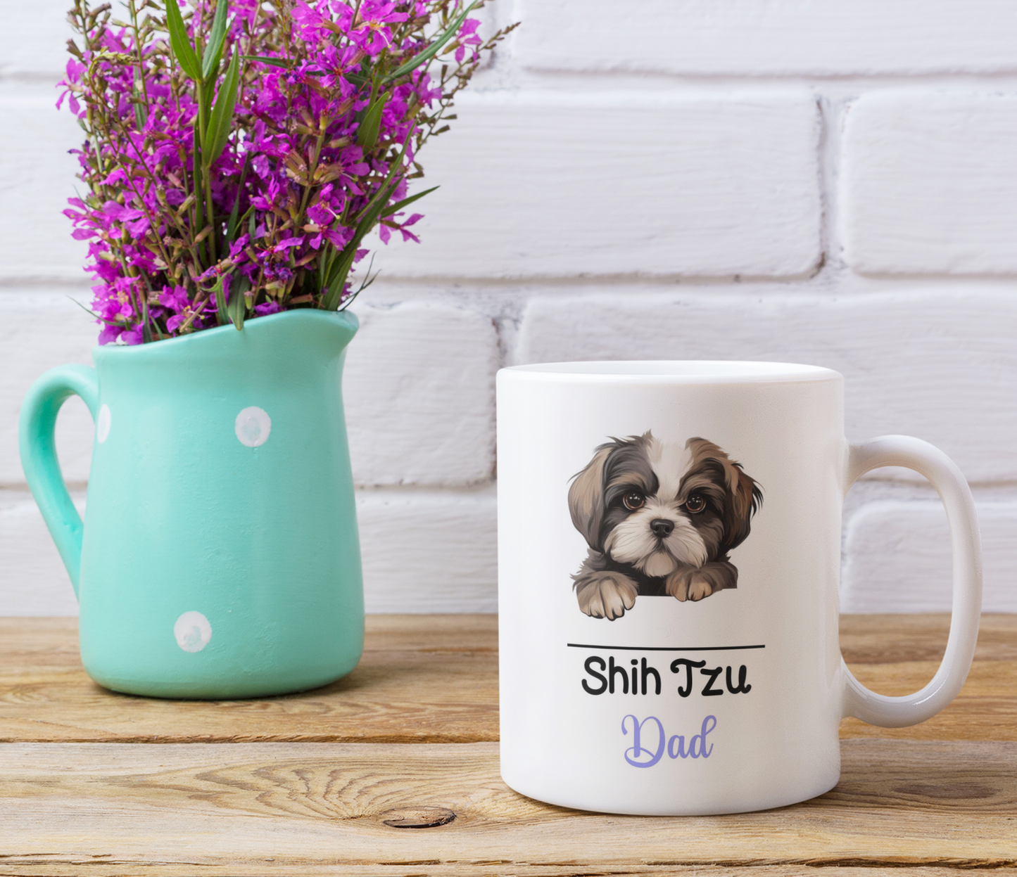 Shih Tzu Dad Mug Gift Nice Funny Cute Novelty Pet Dog Owner Cup Birthday Christmas Mother's Day Present