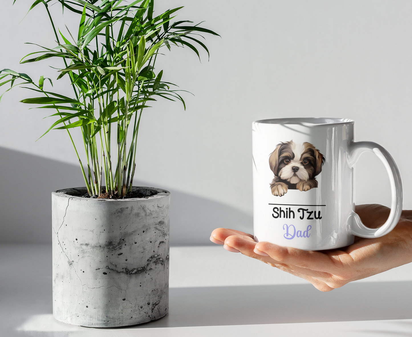 Shih Tzu Dad Mug Gift Nice Funny Cute Novelty Pet Dog Owner Cup Birthday Christmas Mother's Day Present