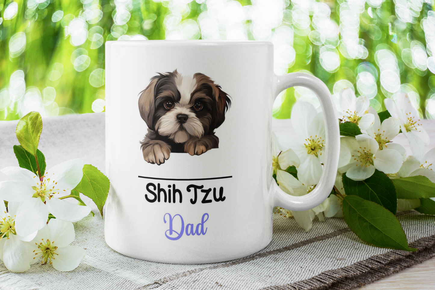 Shih Tzu Dad Mug Gift Nice Funny Cute Novelty Pet Dog Owner Cup Birthday Christmas Mother's Day Present