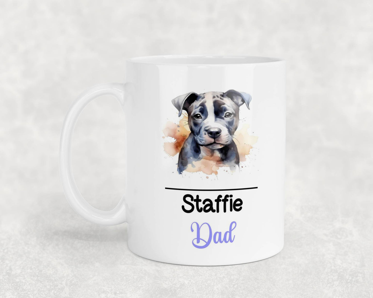 Staffie Dad Mug Gift Nice Funny Cute Novelty Pet Dog Owner Cup Birthday Christmas Father's Day Present