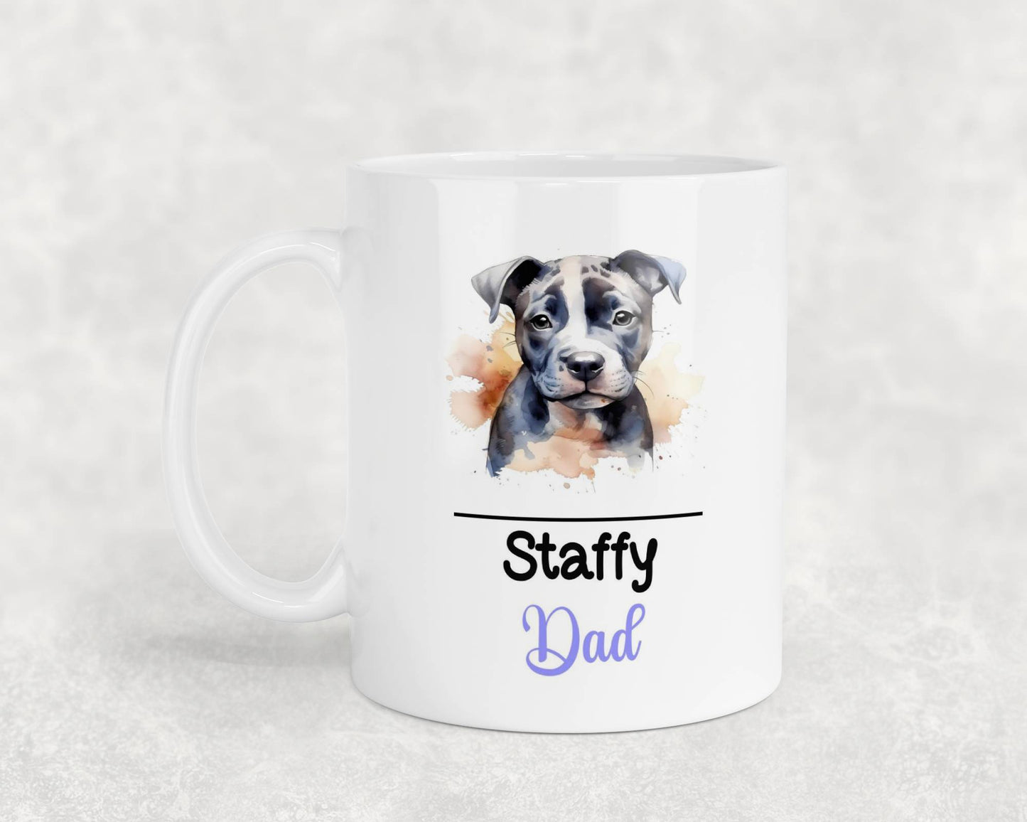 Staffy Dad Mug Gift Nice Funny Cute Novelty Pet Dog Owner Cup Birthday Christmas Mother's Day Present