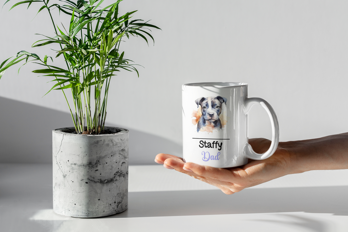 Staffy Dad Mug Gift Nice Funny Cute Novelty Pet Dog Owner Cup Birthday Christmas Mother's Day Present