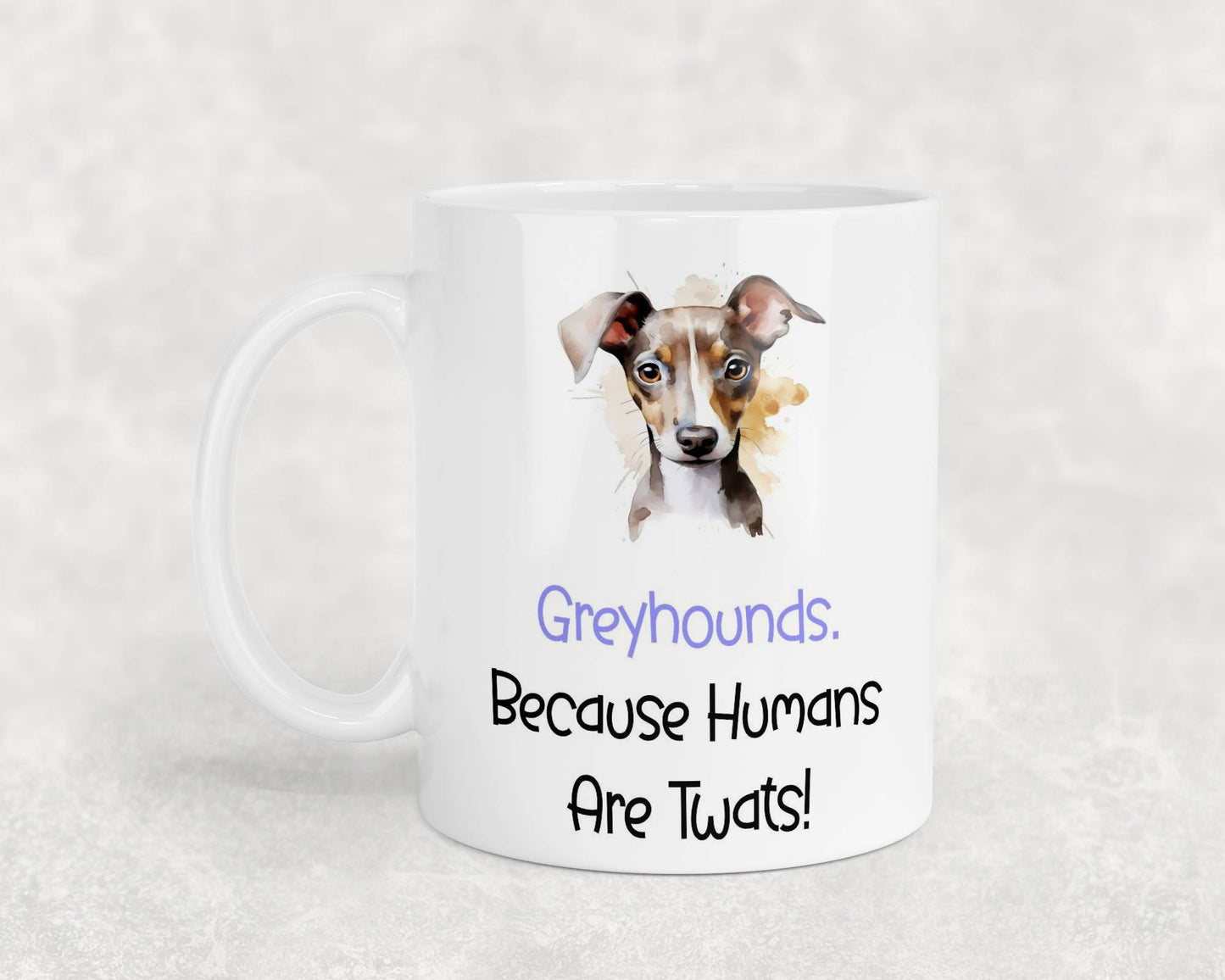 Jack Russell Mug Gift - Because Humans Are Twats - Nice Funny Cute Novelty Pet Dog Owner Cup Birthday Christmas Present