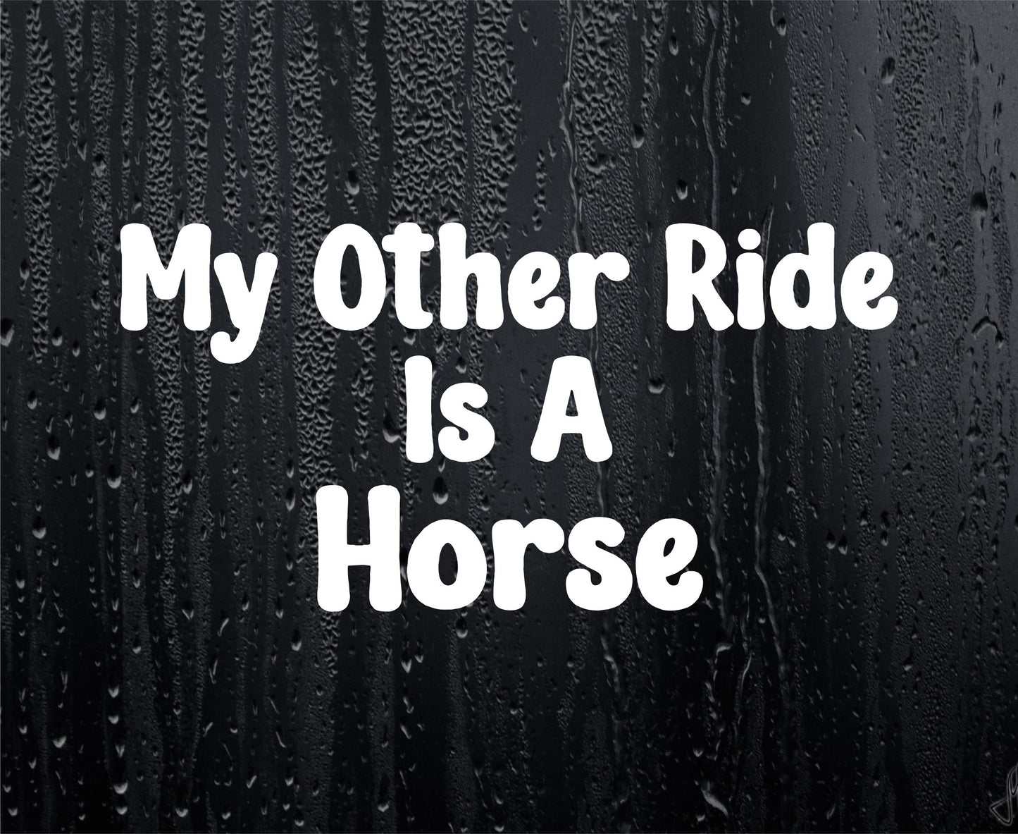 Car Sticker My Other Ride Is A Horse Funny Cute Novelty Van Window Bumper Boot Door Decal