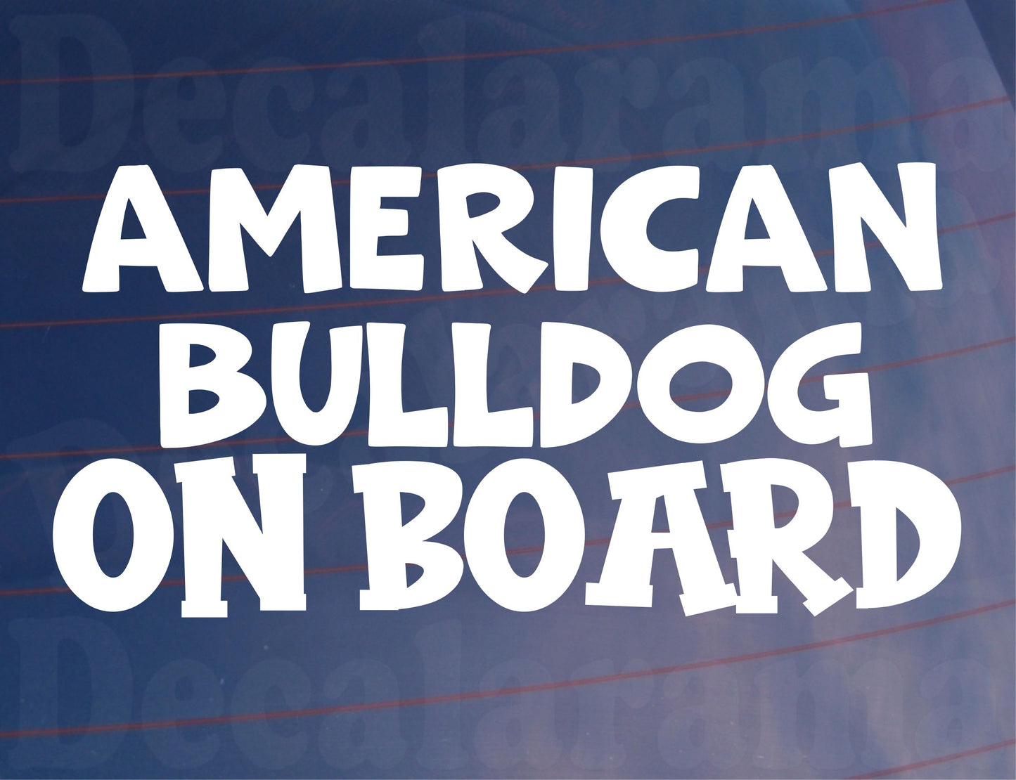 American Bulldog Car Sticker On Board Nice Fun Cute Novelty Dog Window Bumper Boot Door Decal Gift Present