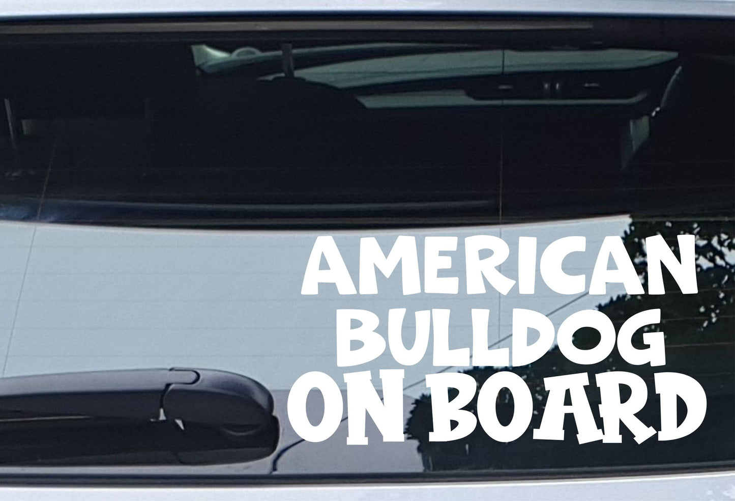 American Bulldog Car Sticker On Board Nice Fun Cute Novelty Dog Window Bumper Boot Door Decal Gift Present