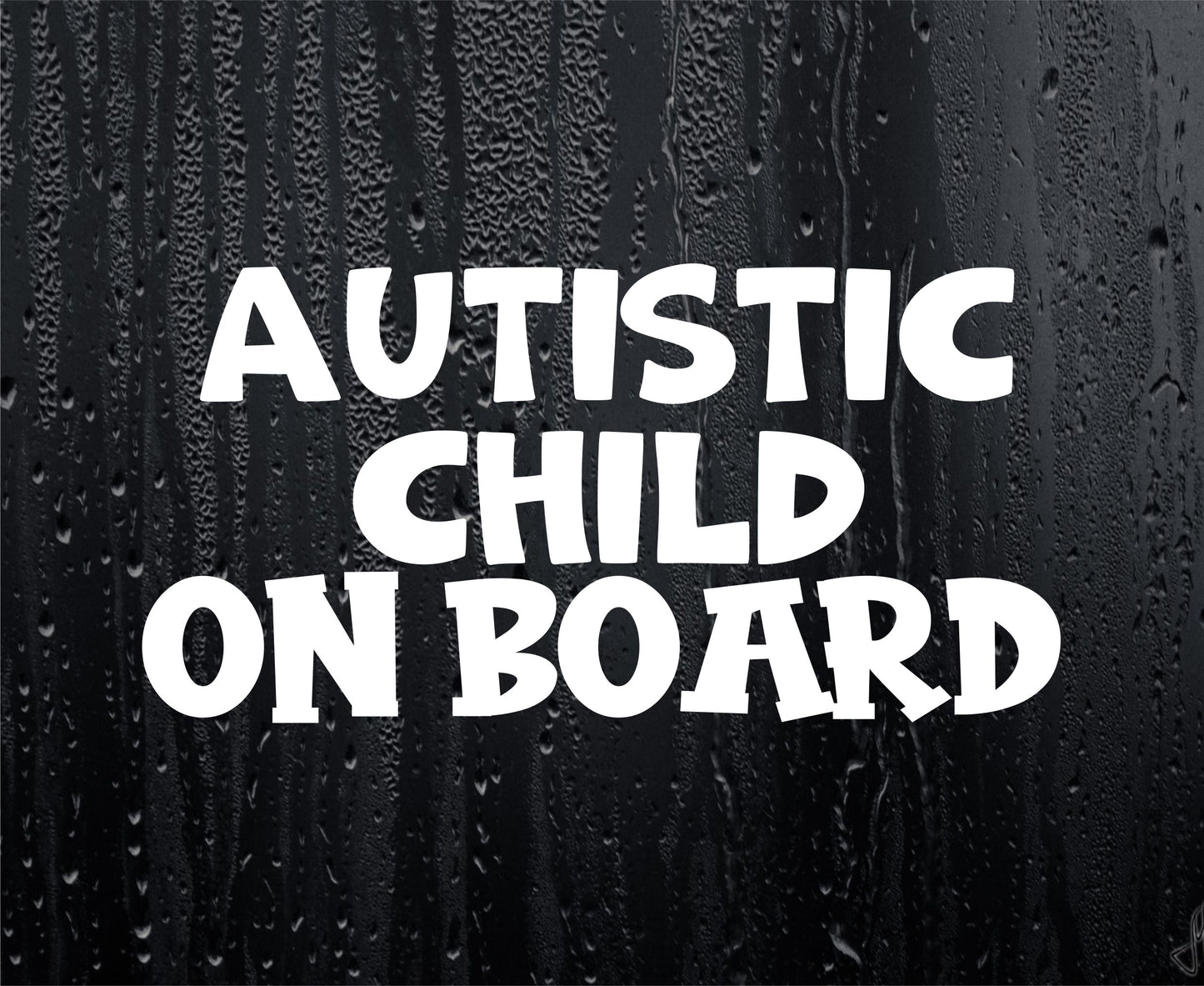 Car Sticker Autistic Child On Board Novelty Bumper Door Boot Van Disability Decal