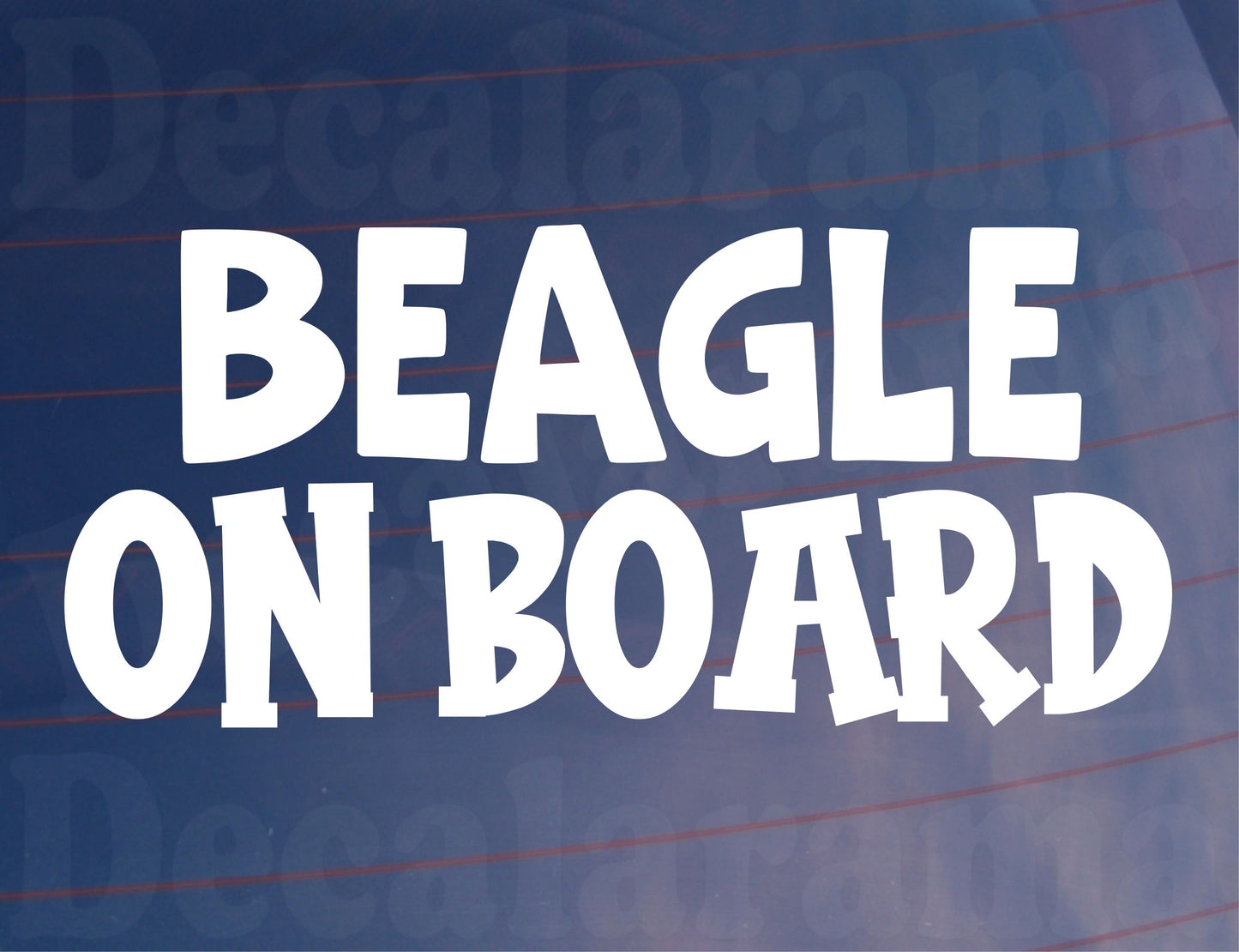 Beagle Car Sticker On Board Nice Fun Cute Novelty Dog Window Bumper Boot Door Decal Gift Present