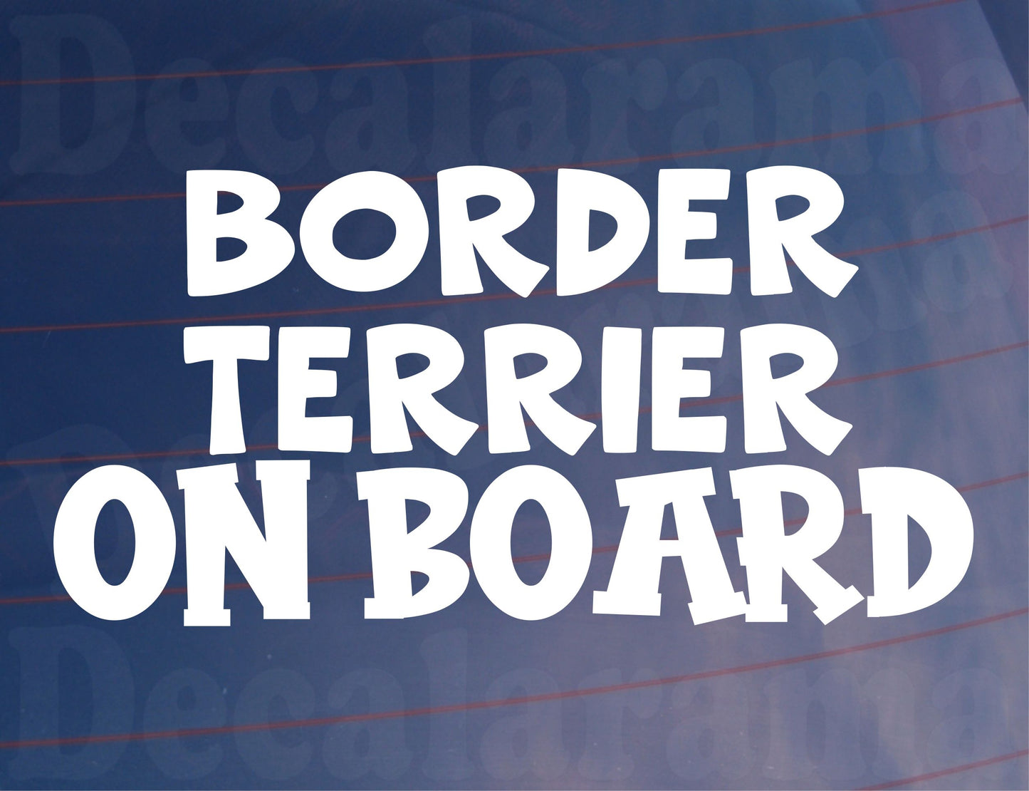 Border Terrier Car Sticker On Board Nice Fun Cute Novelty Dog Window Bumper Boot Door Decal Gift Present