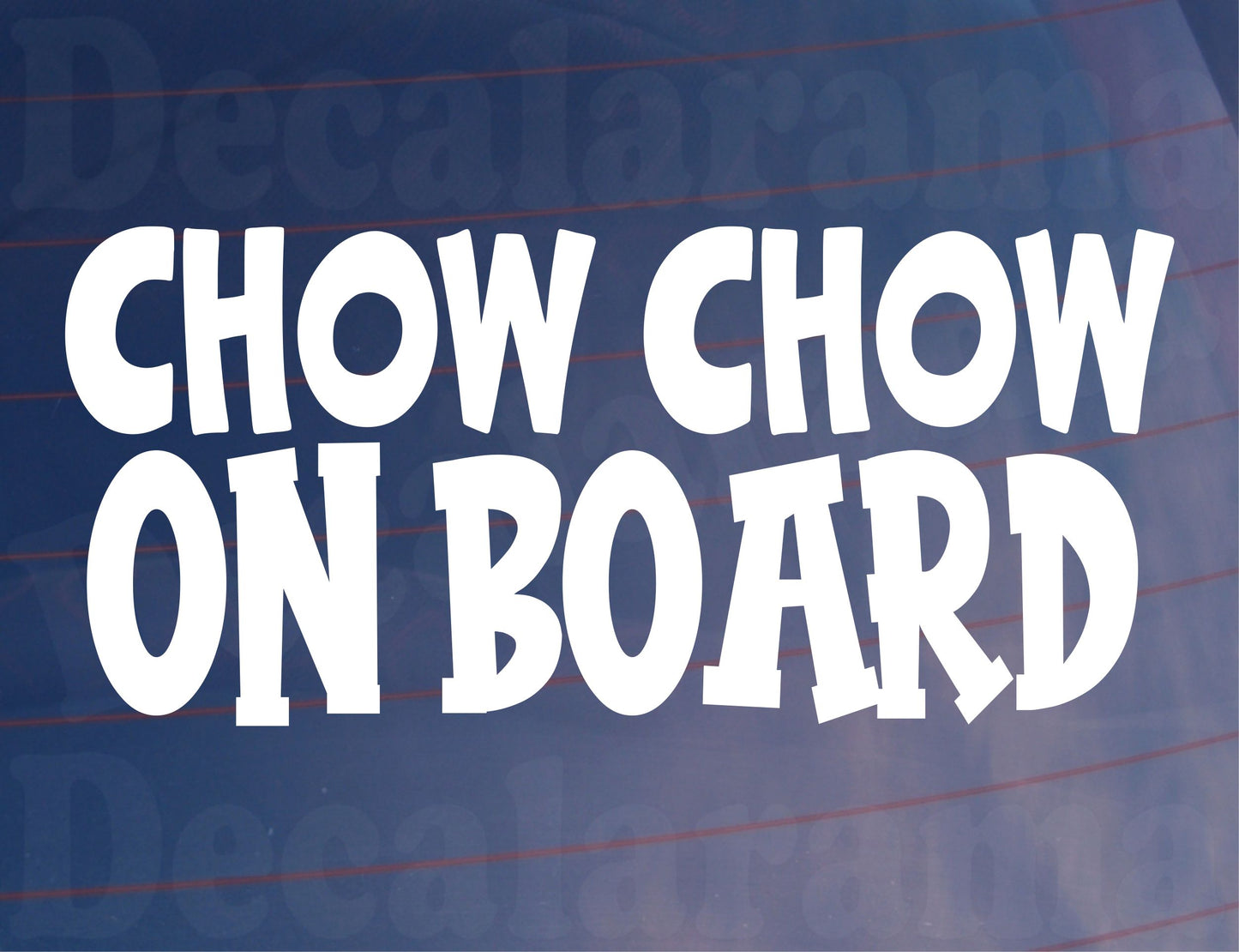 Chow Chow Car Sticker On Board Nice Fun Cute Novelty Dog Window Bumper Boot Door Decal Gift Present