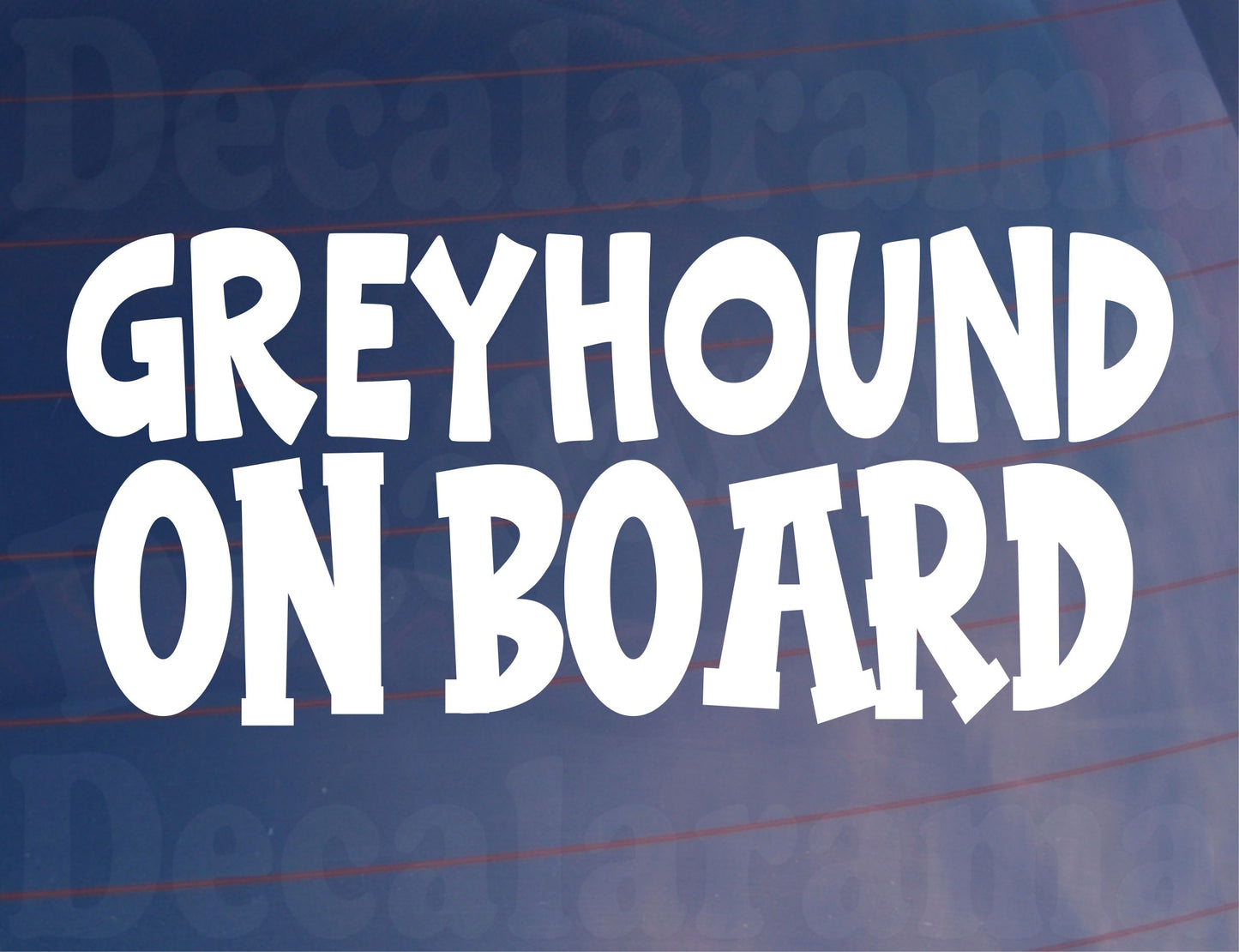 Greyhound Car Sticker On Board Nice Fun Cute Novelty Dog Window Bumper Boot Door Decal Gift Present