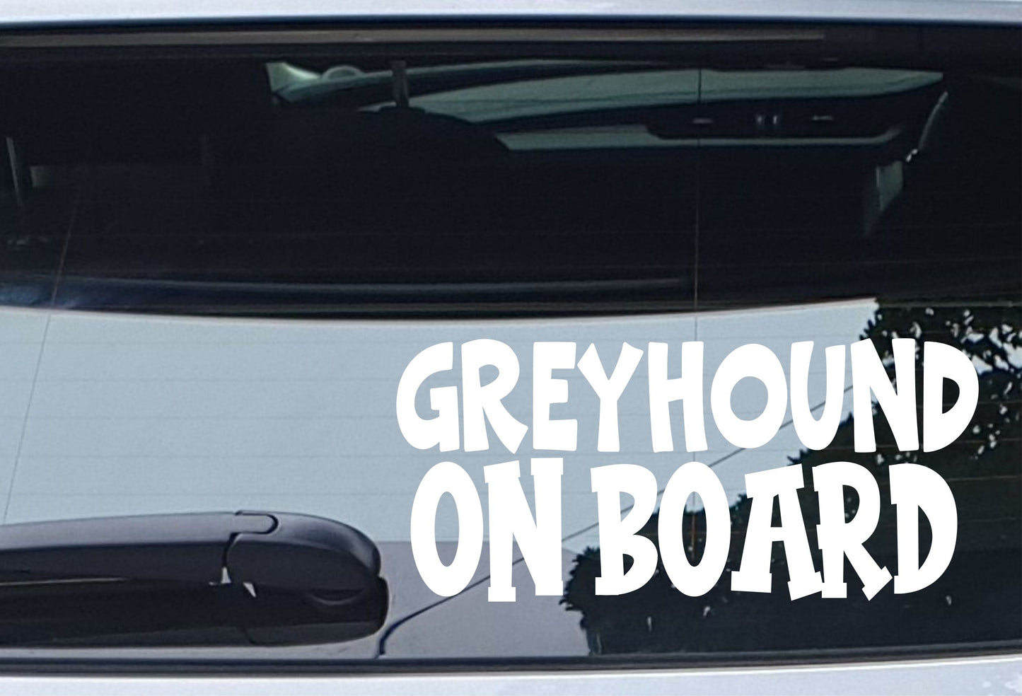 Greyhound Car Sticker On Board Nice Fun Cute Novelty Dog Window Bumper Boot Door Decal Gift Present