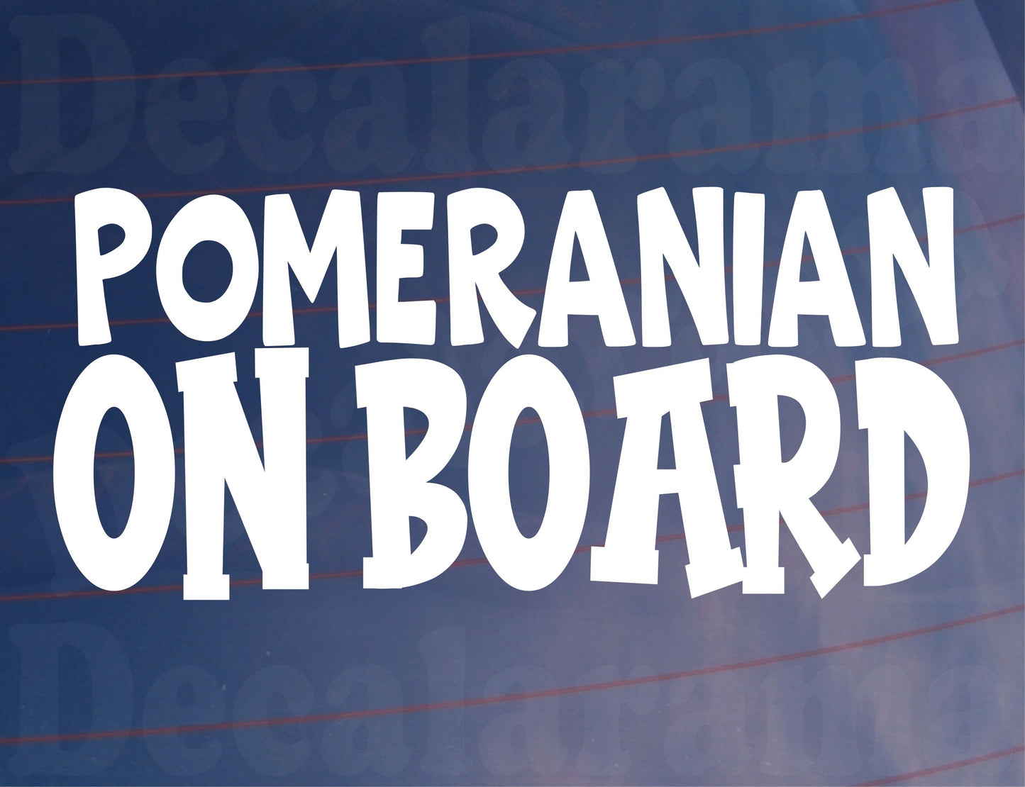 Pomeranian Car Sticker On Board Nice Fun Cute Novelty Dog Window Bumper Boot Door Decal Gift Present