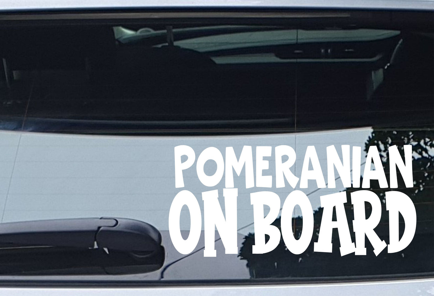 Pomeranian Car Sticker On Board Nice Fun Cute Novelty Dog Window Bumper Boot Door Decal Gift Present