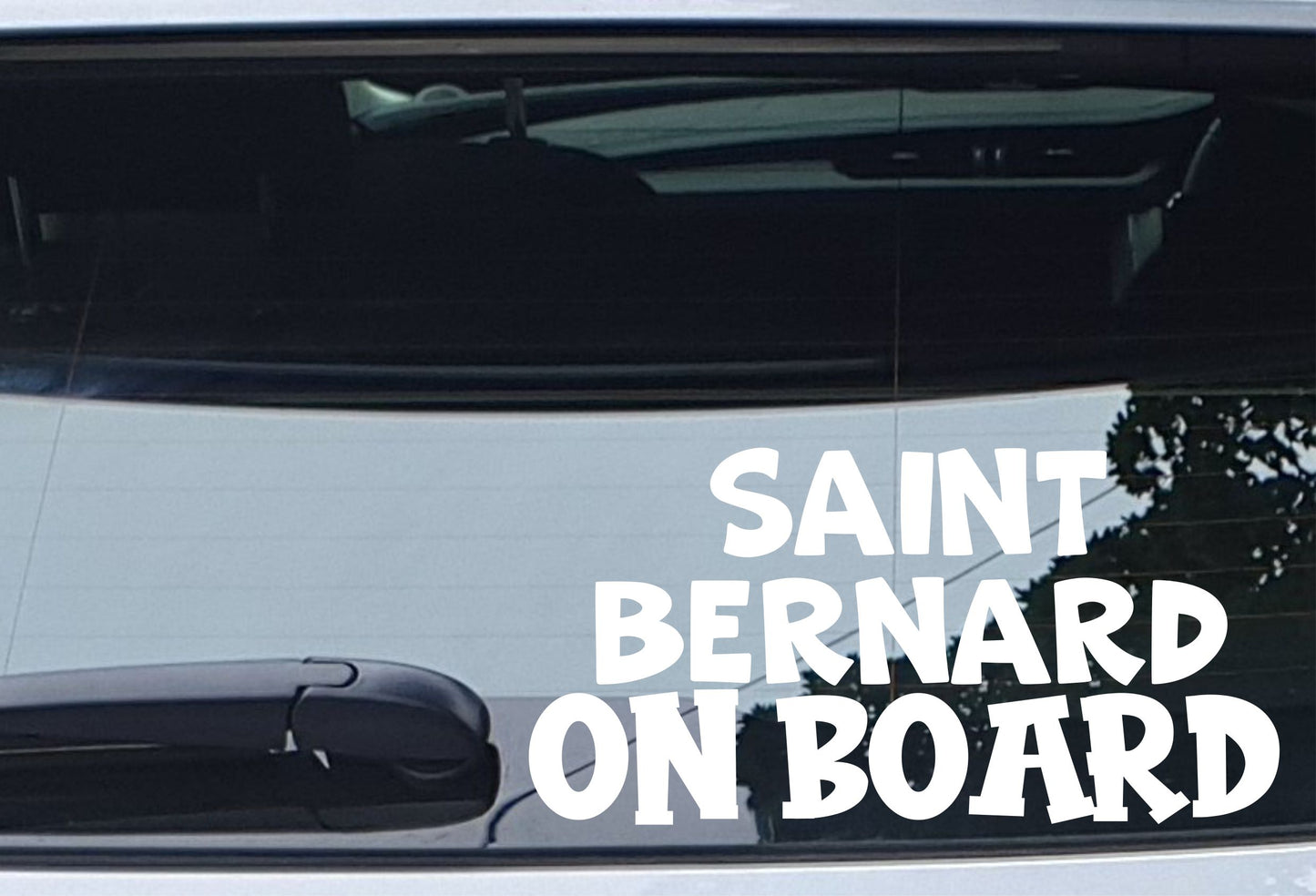 Saint Bernard Car Sticker On Board Nice Fun Cute Novelty Dog Window Bumper Boot Door Decal Gift Present