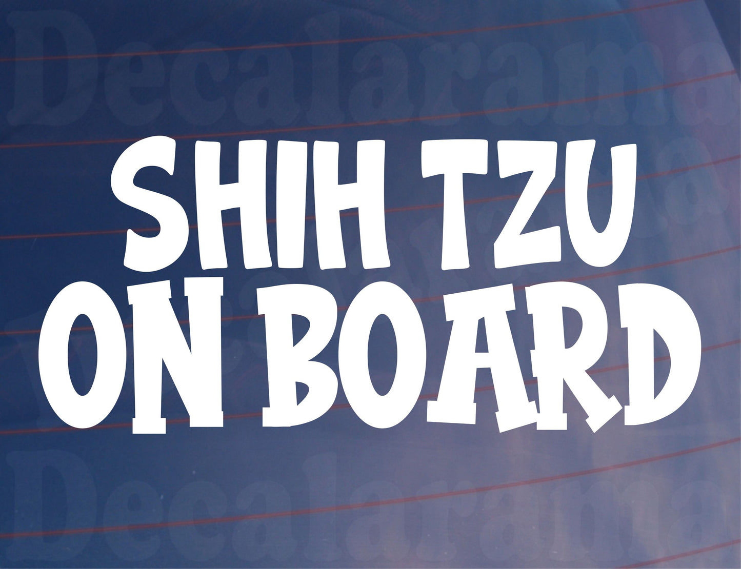 Shih Tzu Car Sticker On Board Nice Fun Cute Novelty Dog Window Bumper Boot Door Decal Gift Present