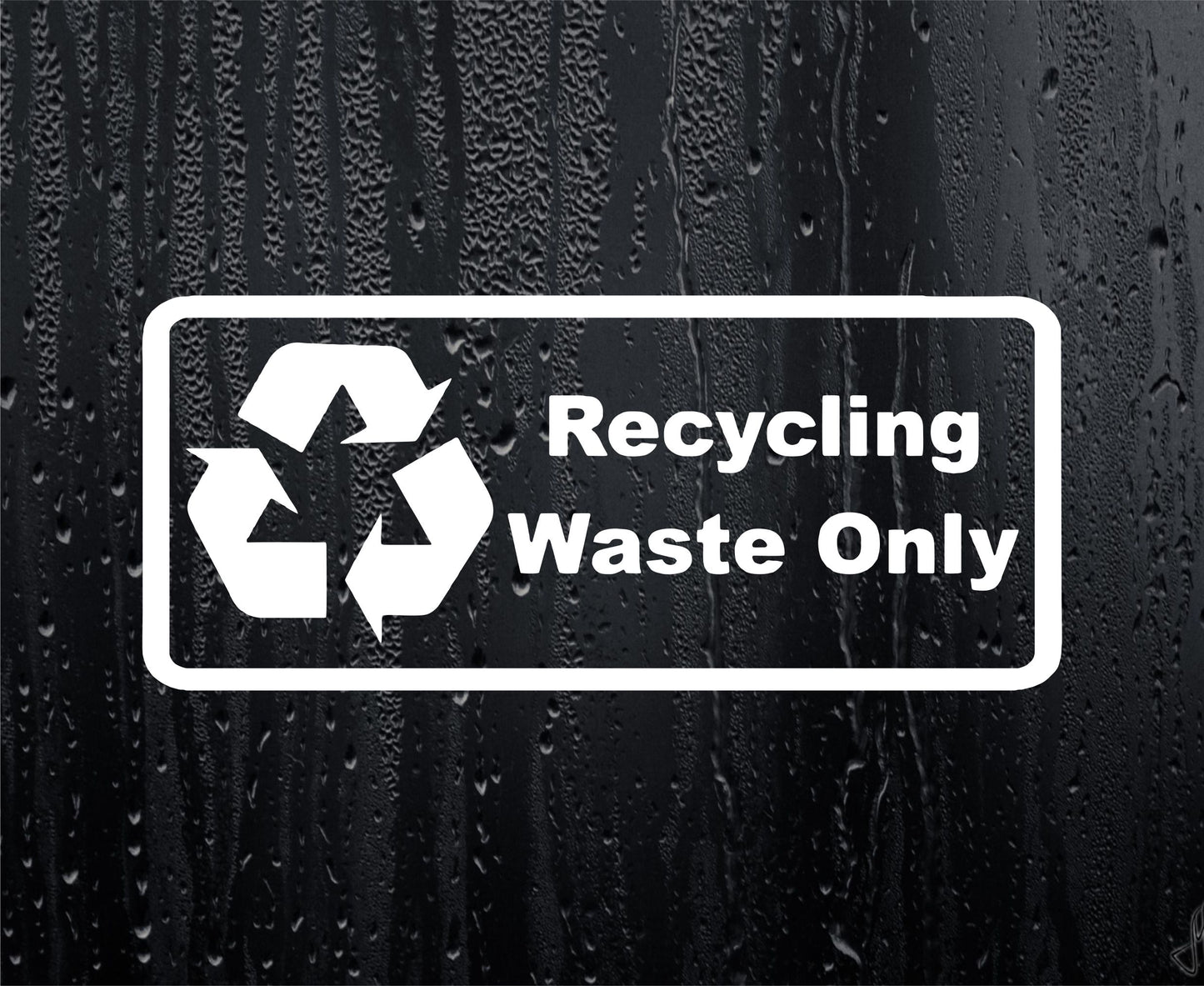 Bin Sticker Recycling Waste Only Refuse Wheelie Bin Warning Decal - Small and Large Sizes