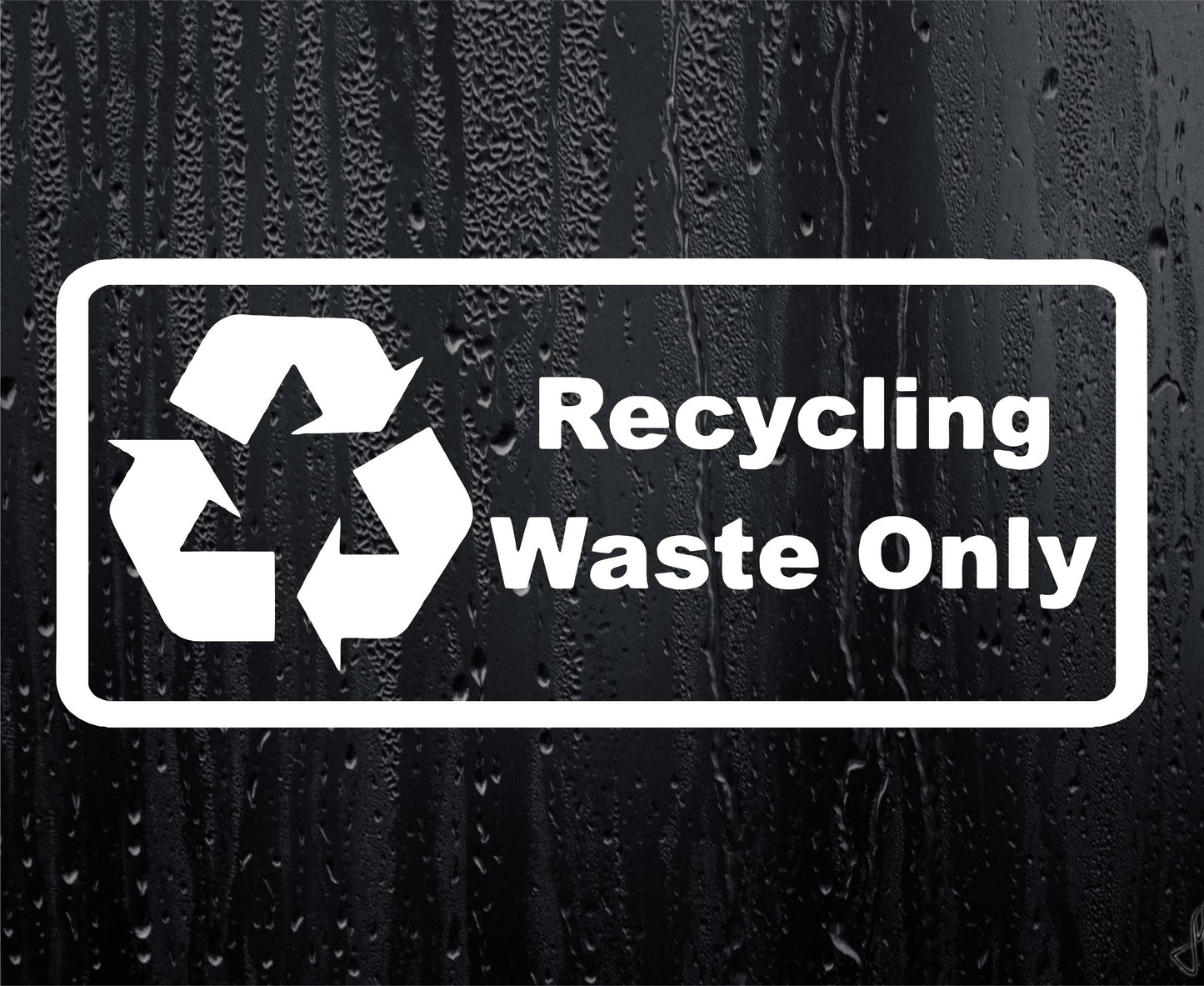 Bin Sticker Recycling Waste Only Refuse Wheelie Bin Warning Decal - Small and Large Sizes