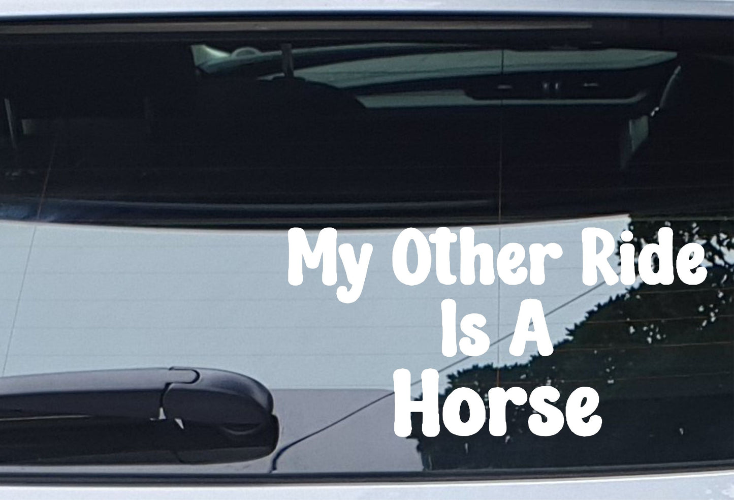 Car Sticker My Other Ride Is A Horse Funny Cute Novelty Van Window Bumper Boot Door Decal
