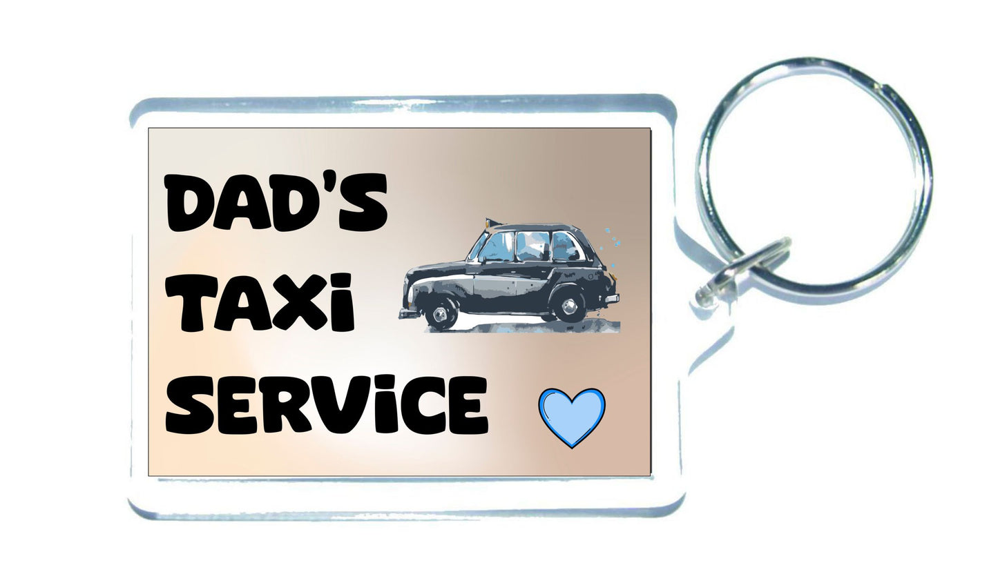 Dad Keyring Gift - Dad's Taxi Service - Fun Cute Novelty Present