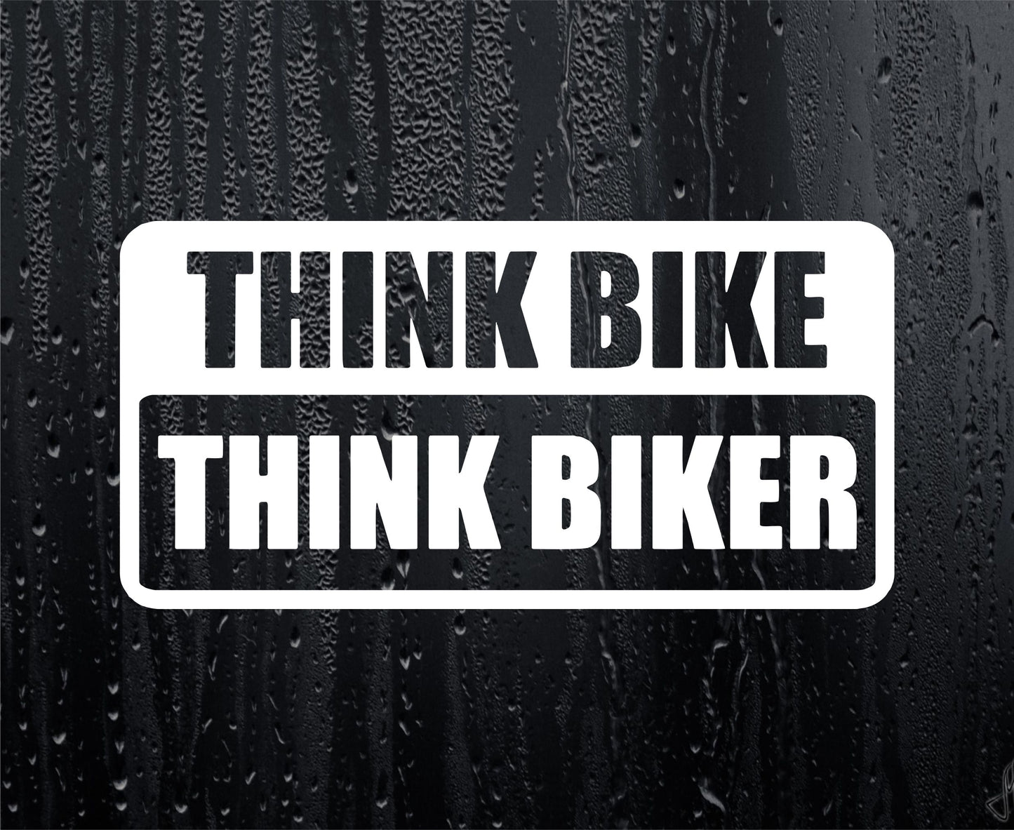 Car Sticker Think Bike Think Biker Fun Cute Novelty Bonnet Van Bumper Boot Door Window Decal Present