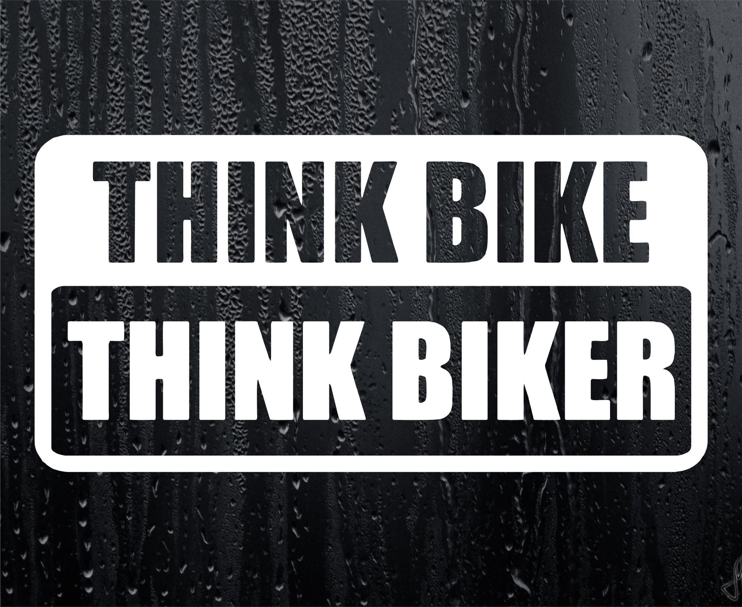 Car Sticker Think Bike Think Biker Fun Cute Novelty Bonnet Van Bumper Boot Door Window Decal Present