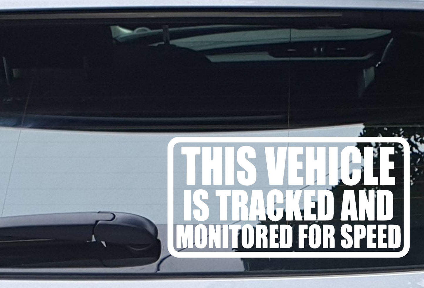 Car Sticker This Vehicle Is Tracked And Monitored For Speed Novelty Bonnet Van Bumper Boot Window Decal