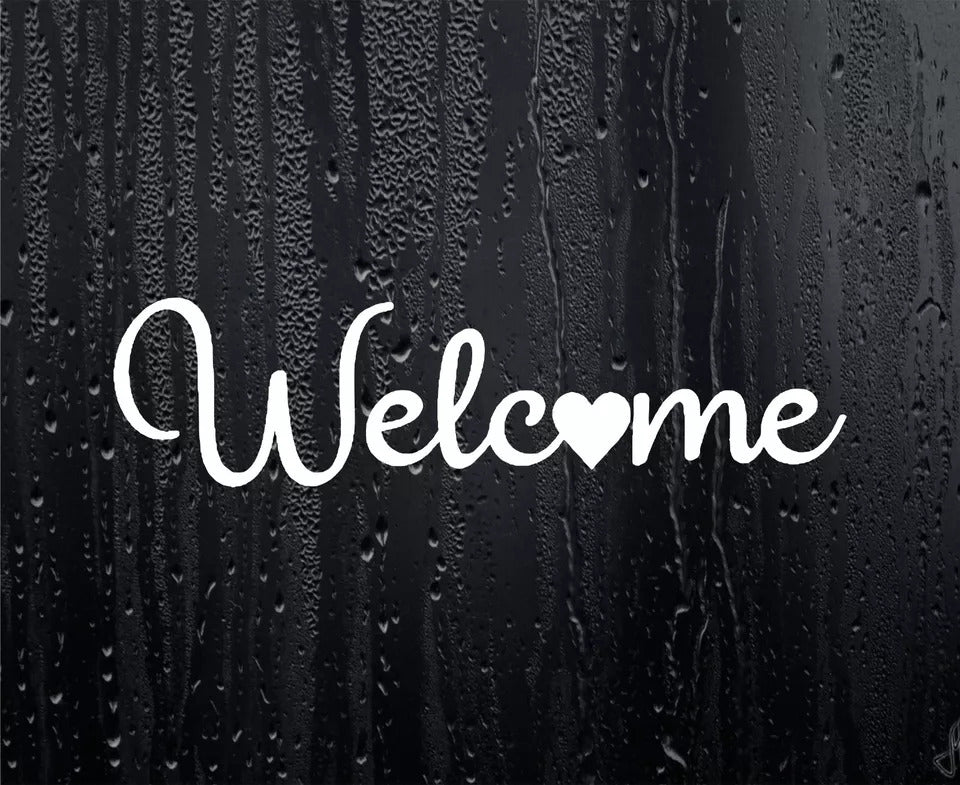 Welcome Door Sticker Letter Box Front Door House Home Letterbox Cute Vinyl Decal