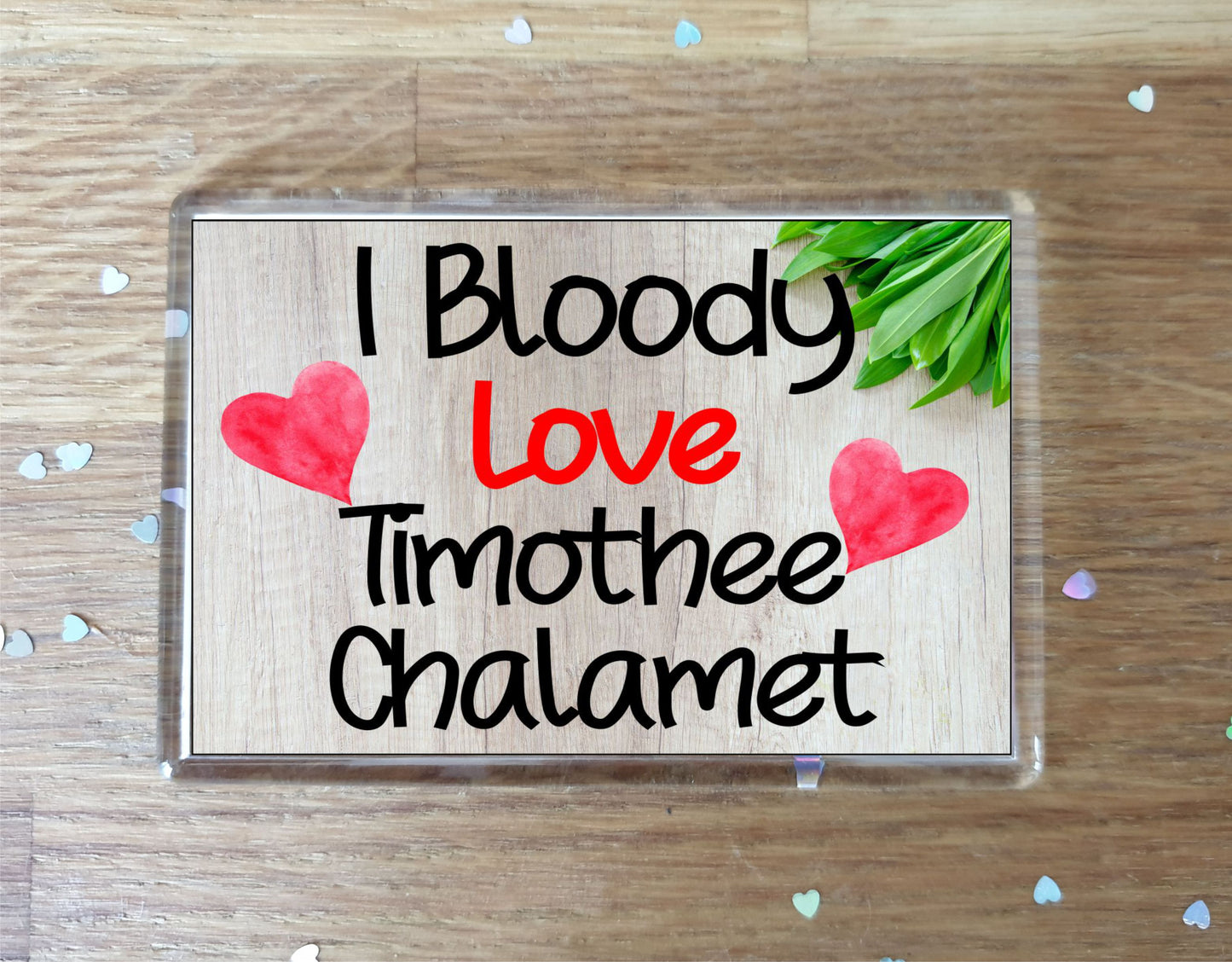 Timothee Chalamet Fridge Magnet Gift - I Bloody Love - Funny Cute Movie Star Novelty Present